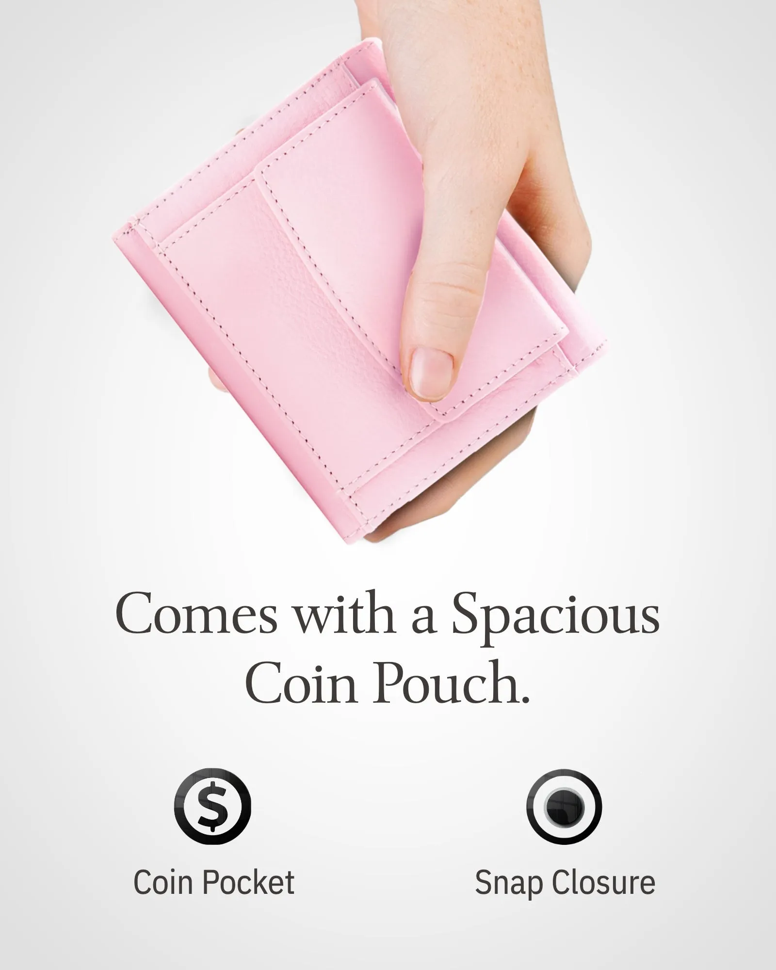 Trifold Coin Wallet with ID Window - Image 17