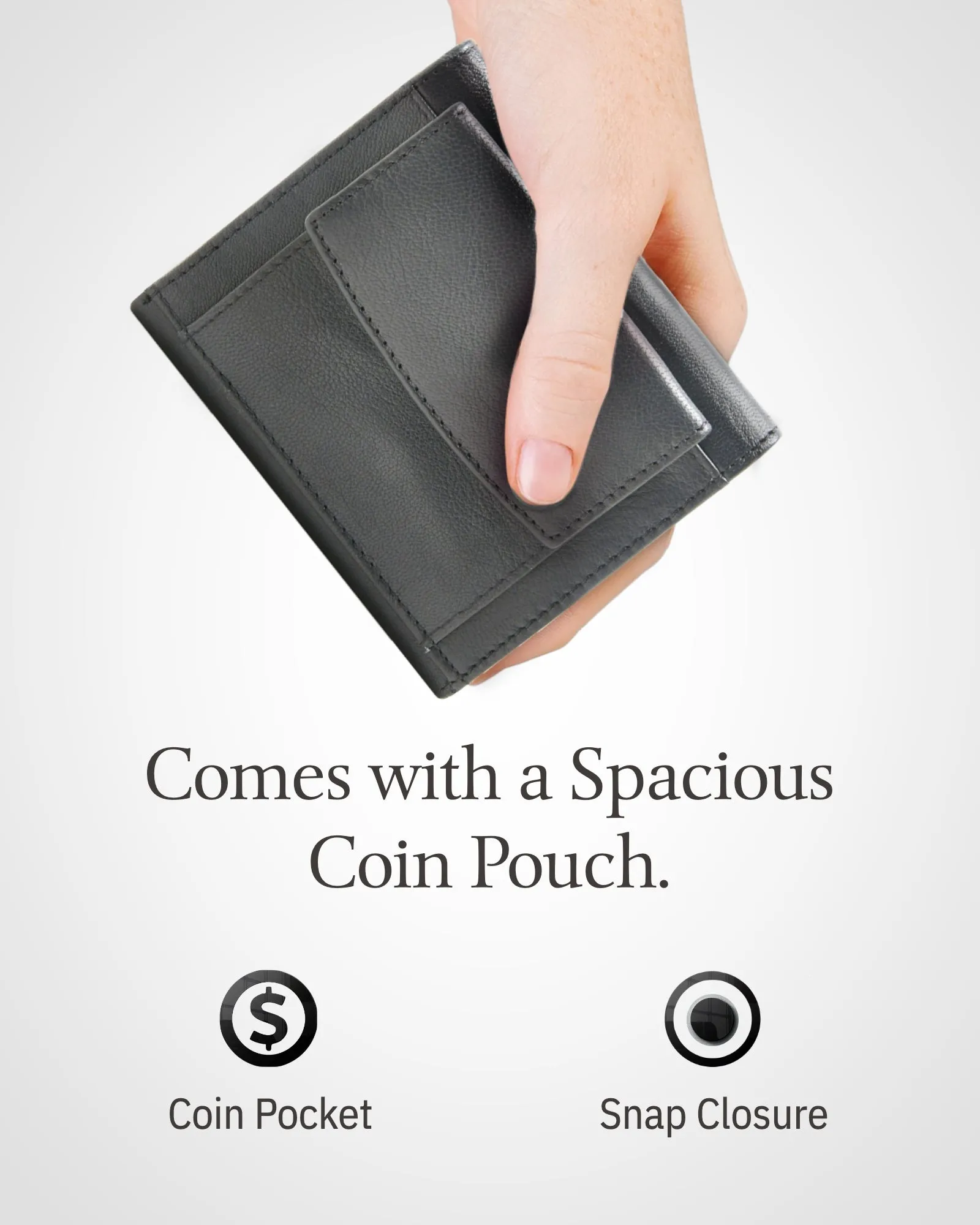 Trifold Coin Wallet with ID Window - Image 23