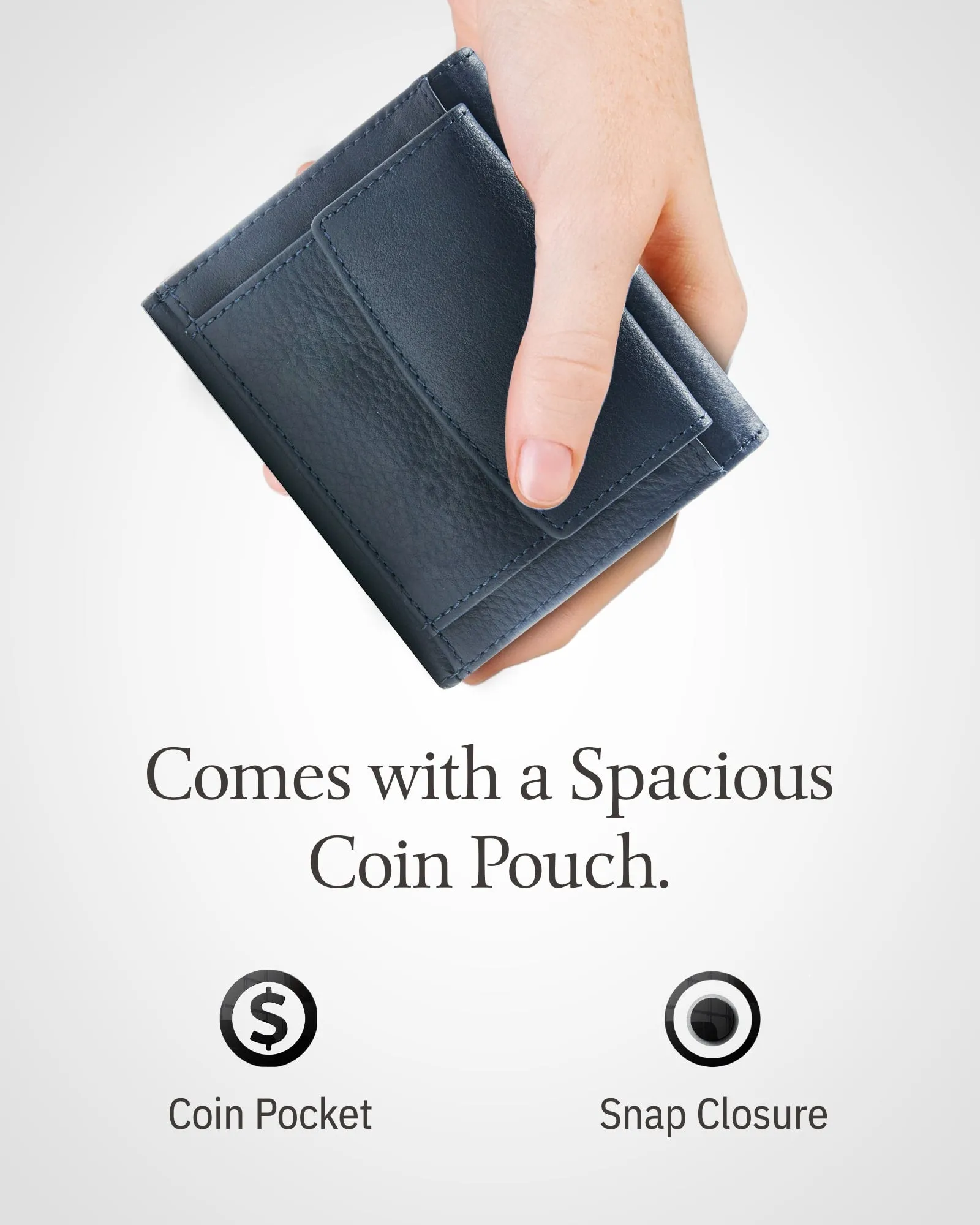 Trifold Coin Wallet with ID Window - Image 29
