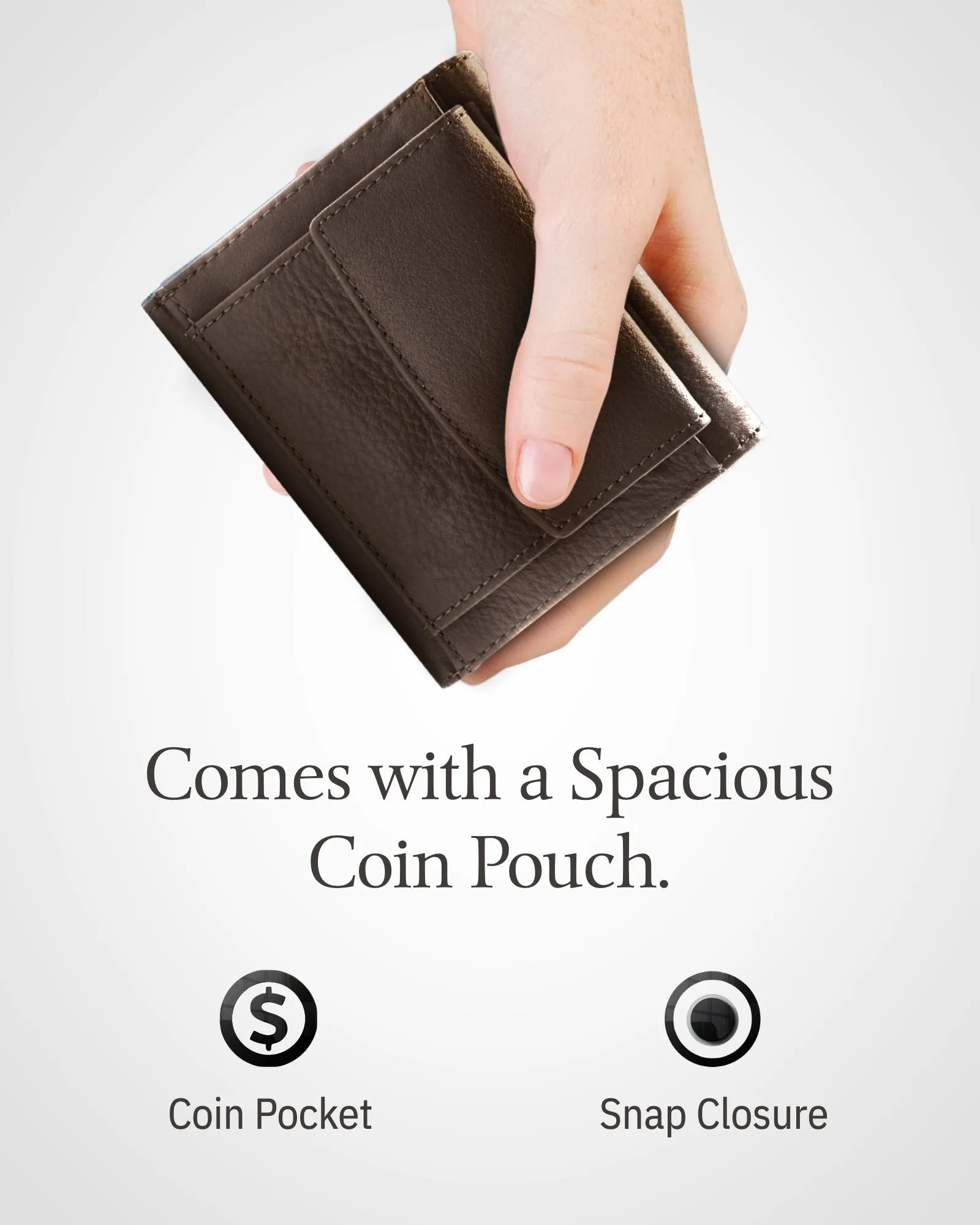 Trifold Coin Wallet with ID Window - Image 35