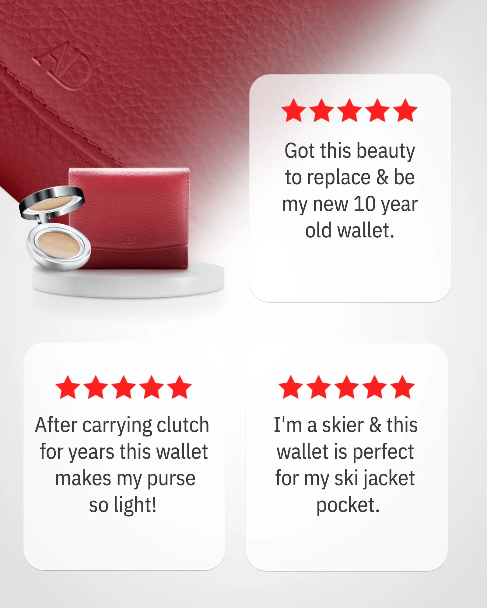 Trifold Coin Wallet with ID Window - Image 6