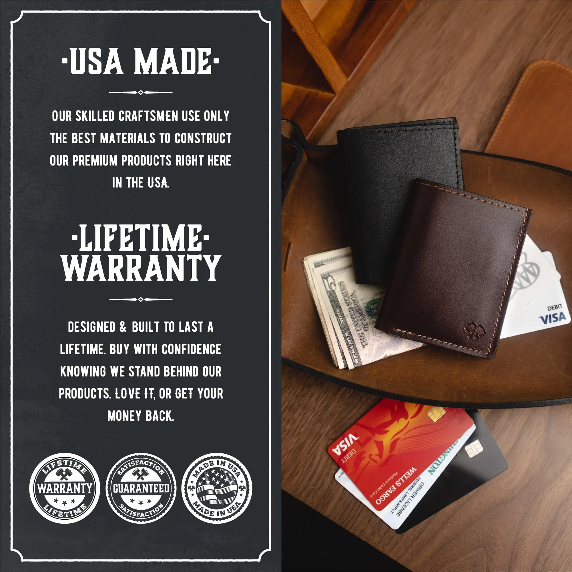 Trifold Leather Wallet - Image 3