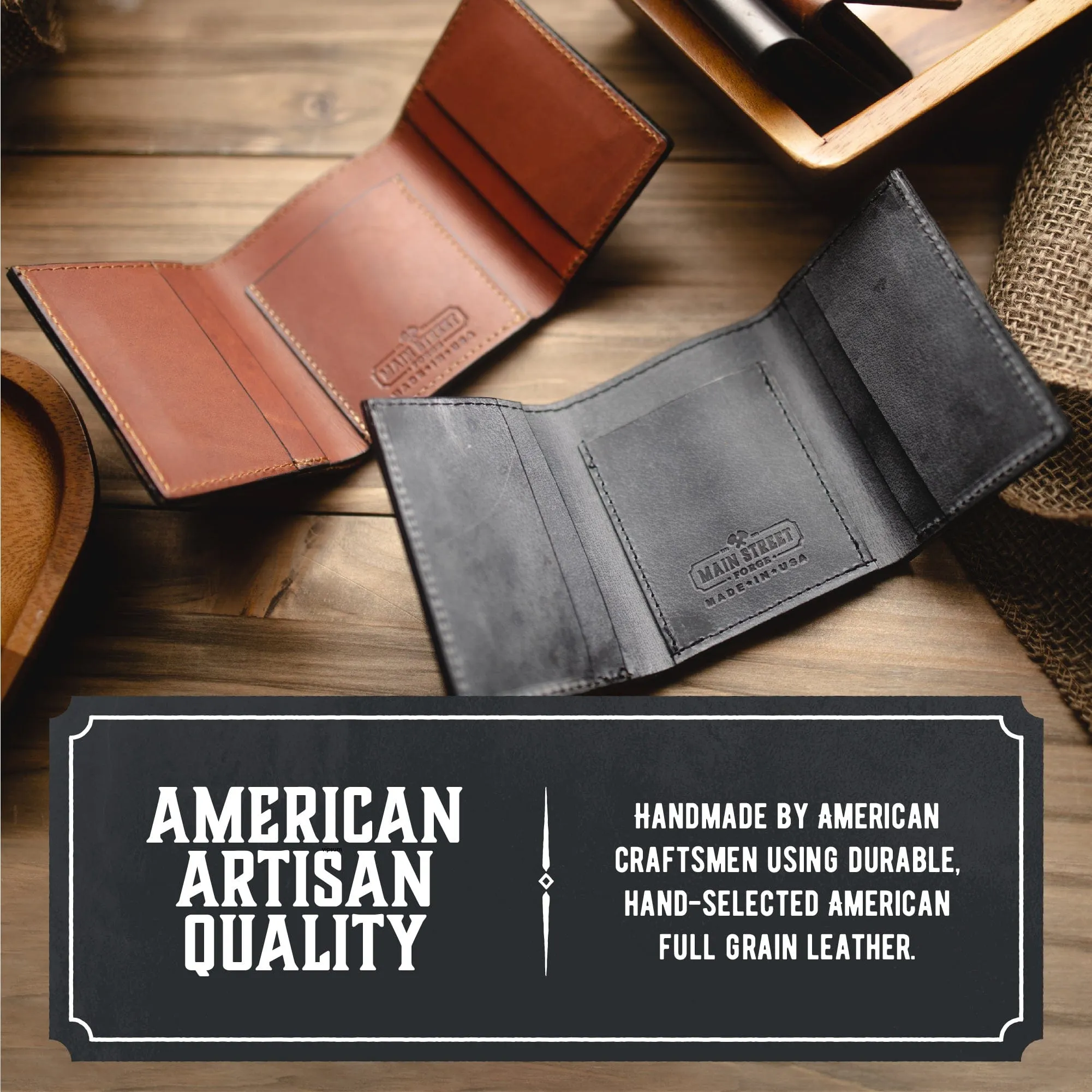 Trifold Leather Wallet - Image 4