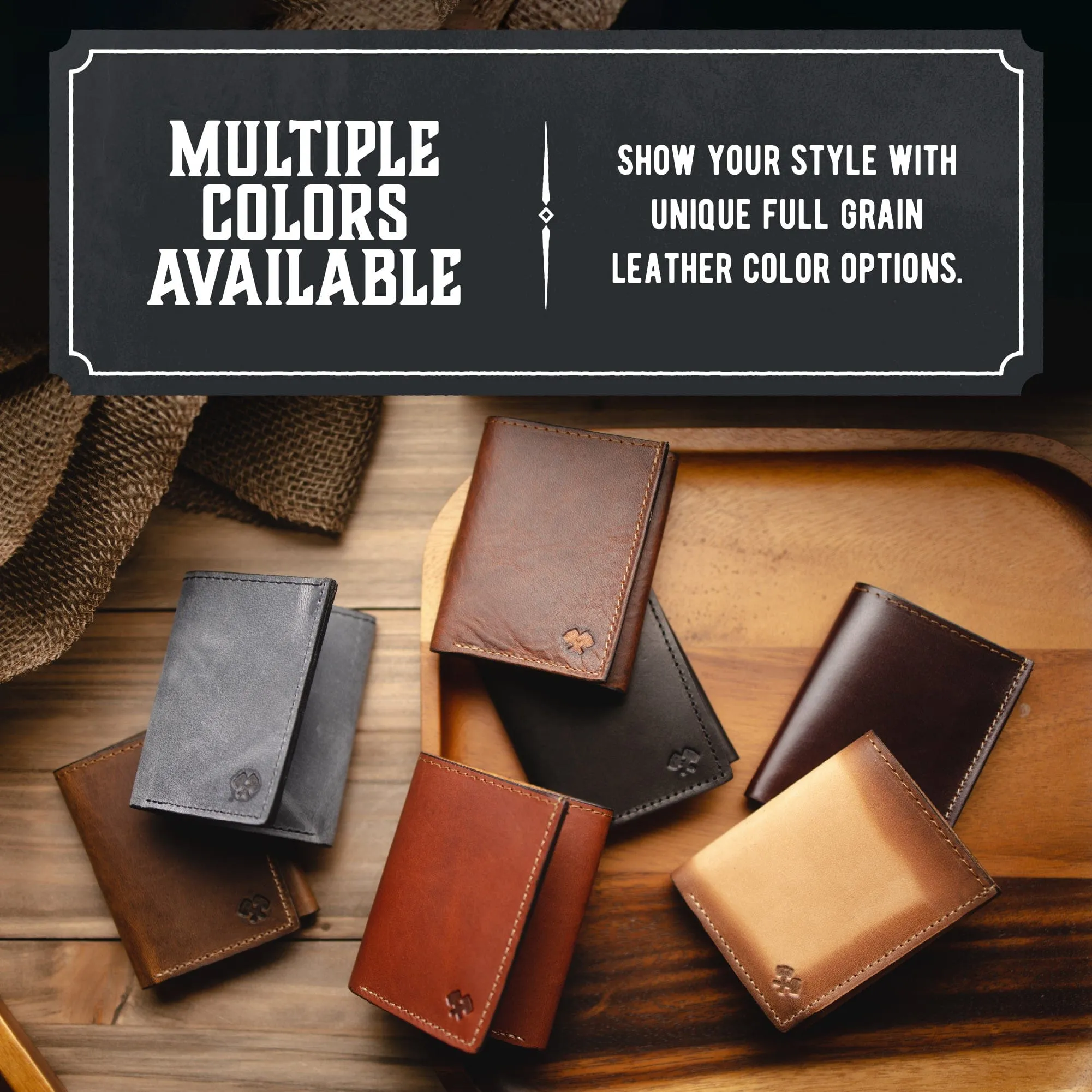 Trifold Leather Wallet - Image 5