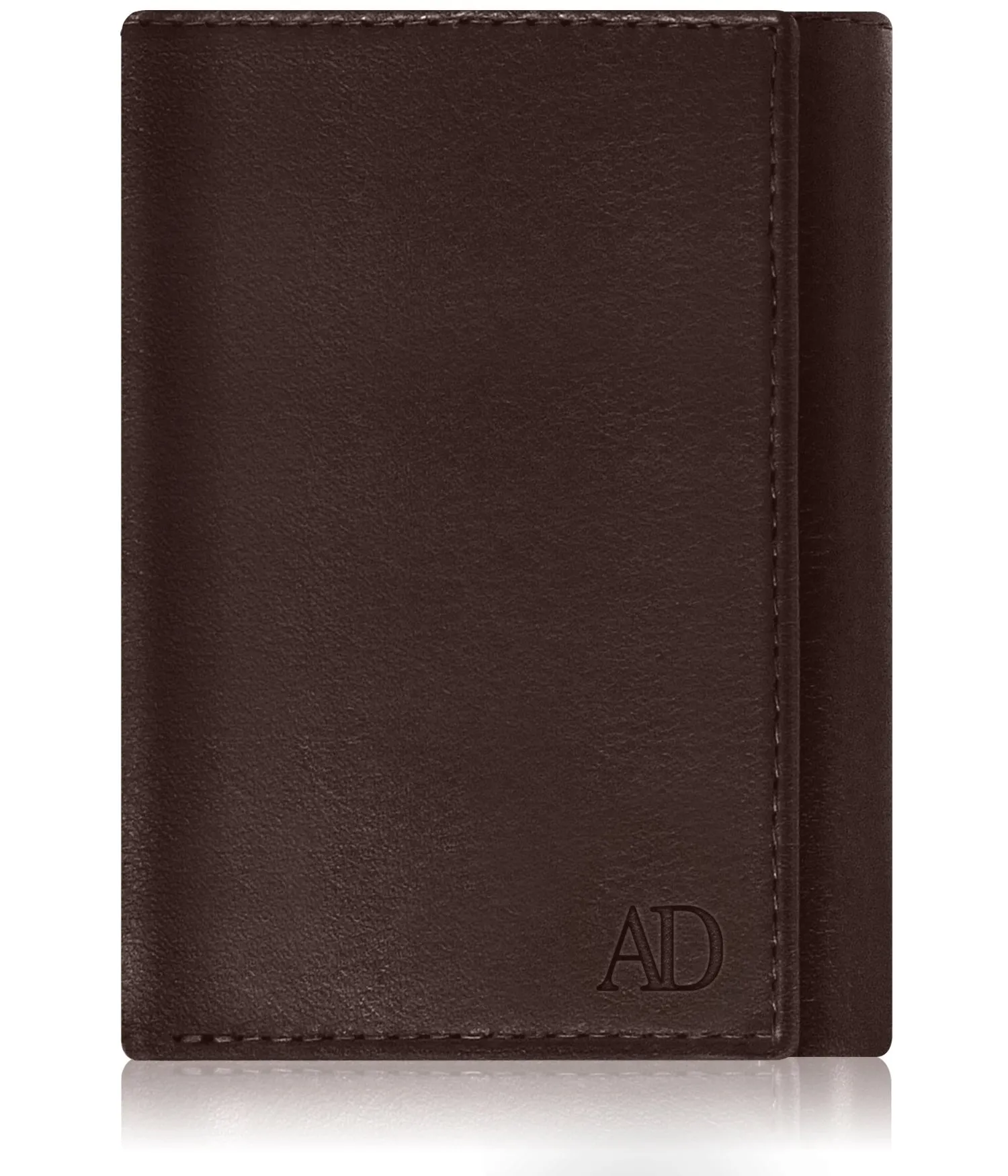 Leather Trifold RFID Wallet with Flip-Up ID - Image 14