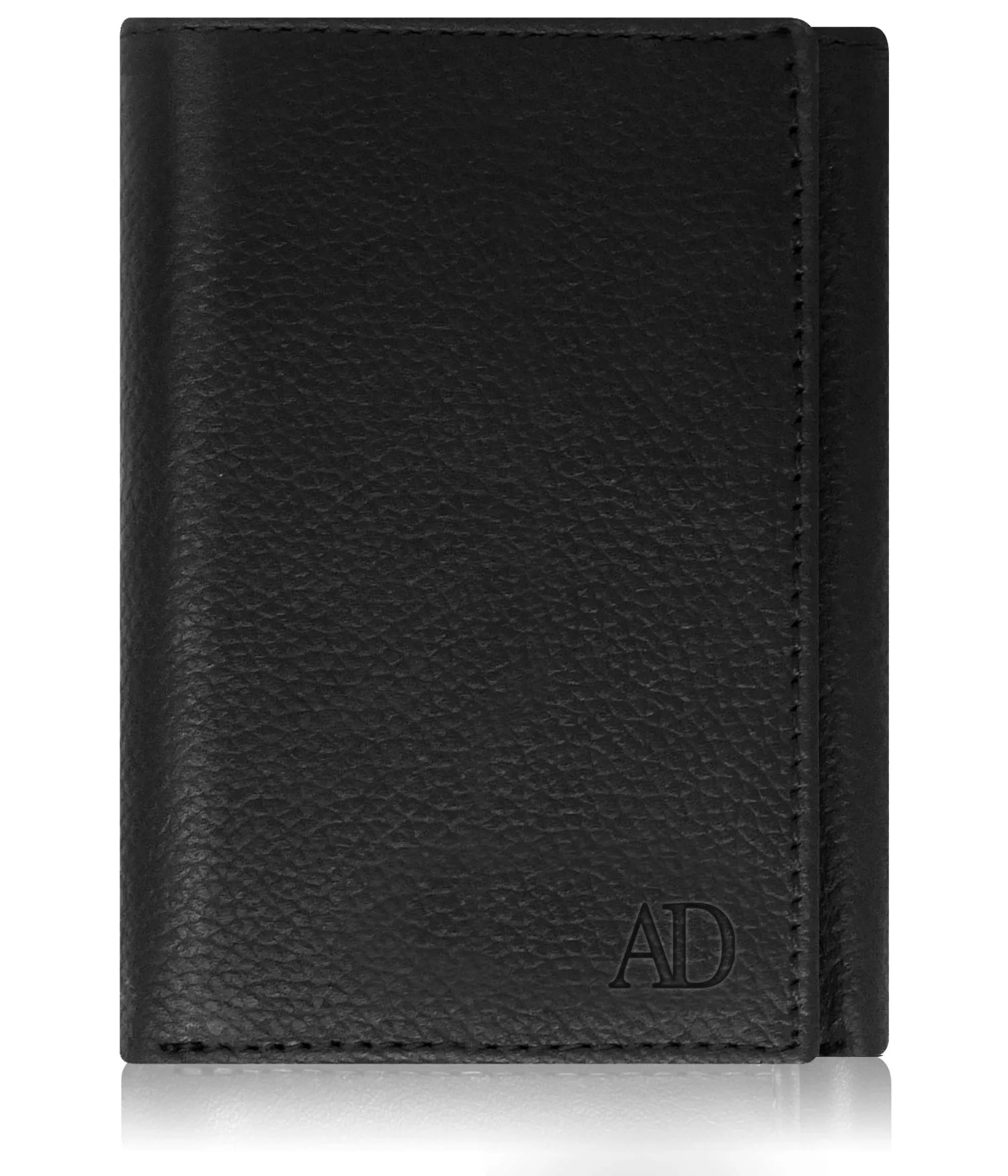 Leather Trifold RFID Wallet with Flip-Up ID - Image 19