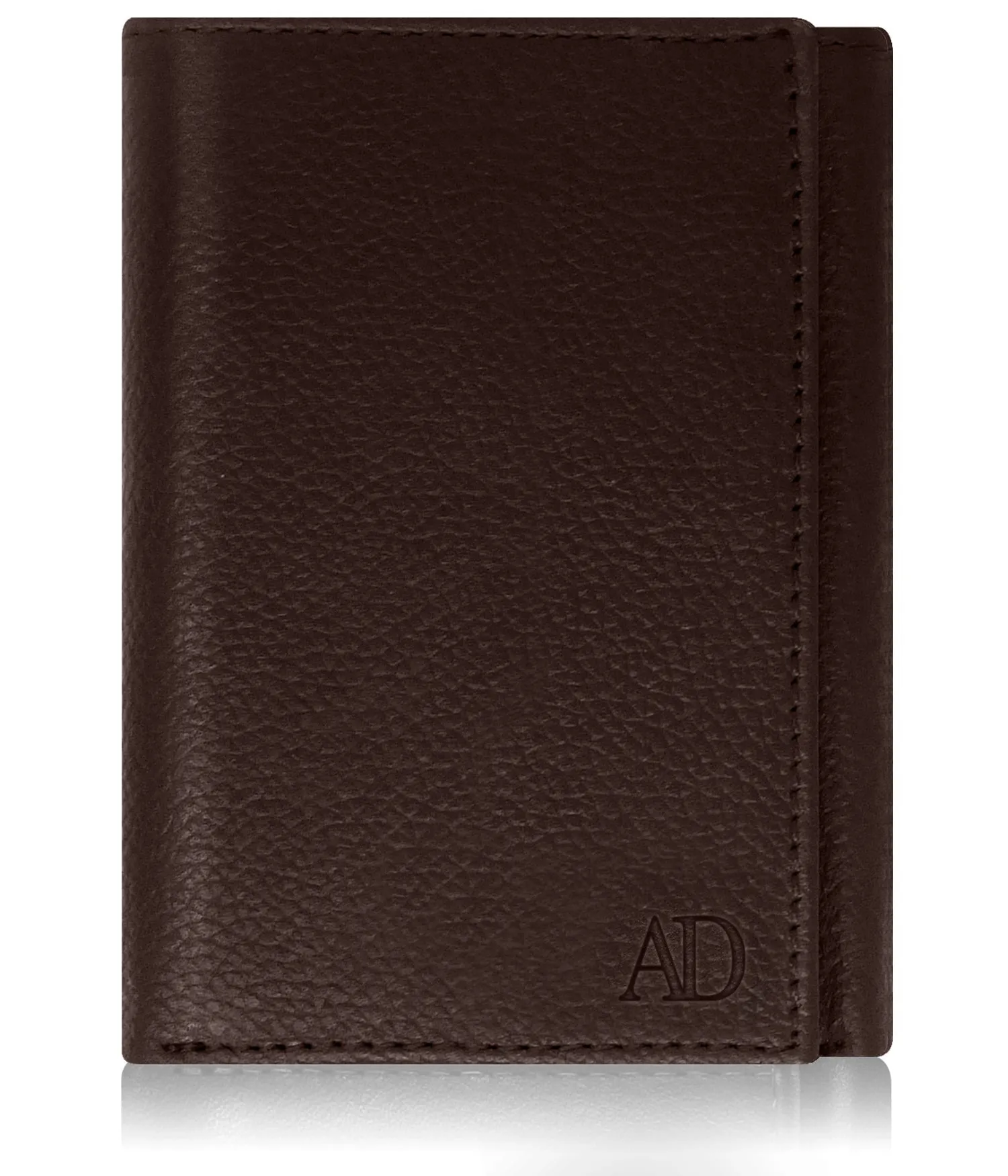 Leather Trifold RFID Wallet with Flip-Up ID - Image 24