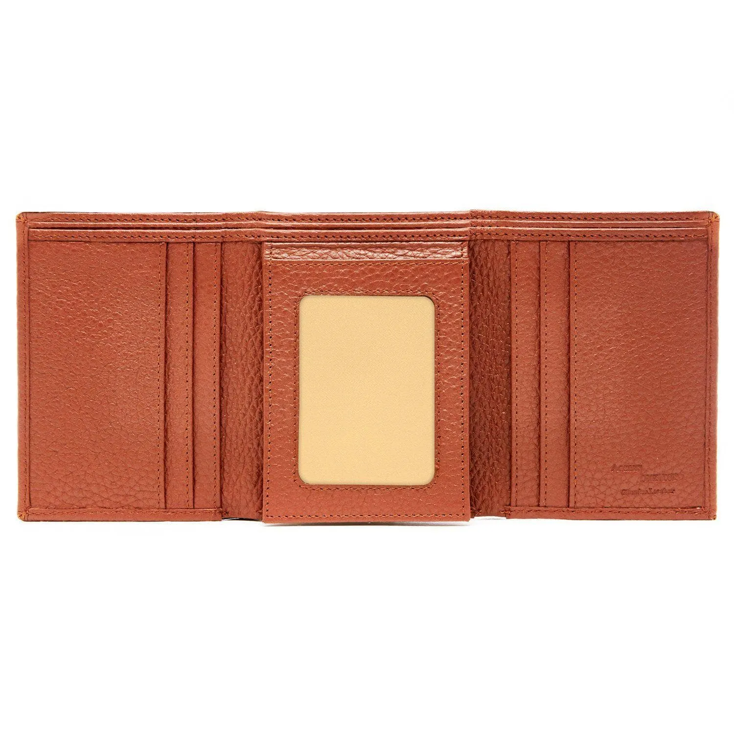 Leather Trifold RFID Wallet with Flip-Up ID - Image 4