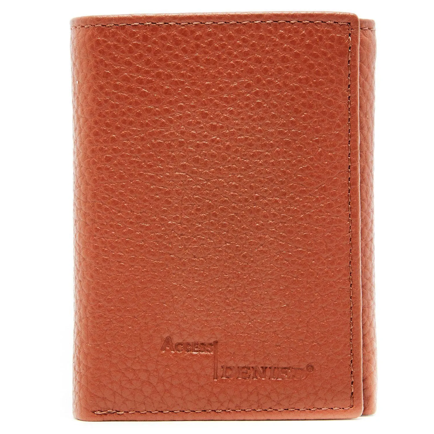 Leather Trifold RFID Wallet with Flip-Up ID - Image 5