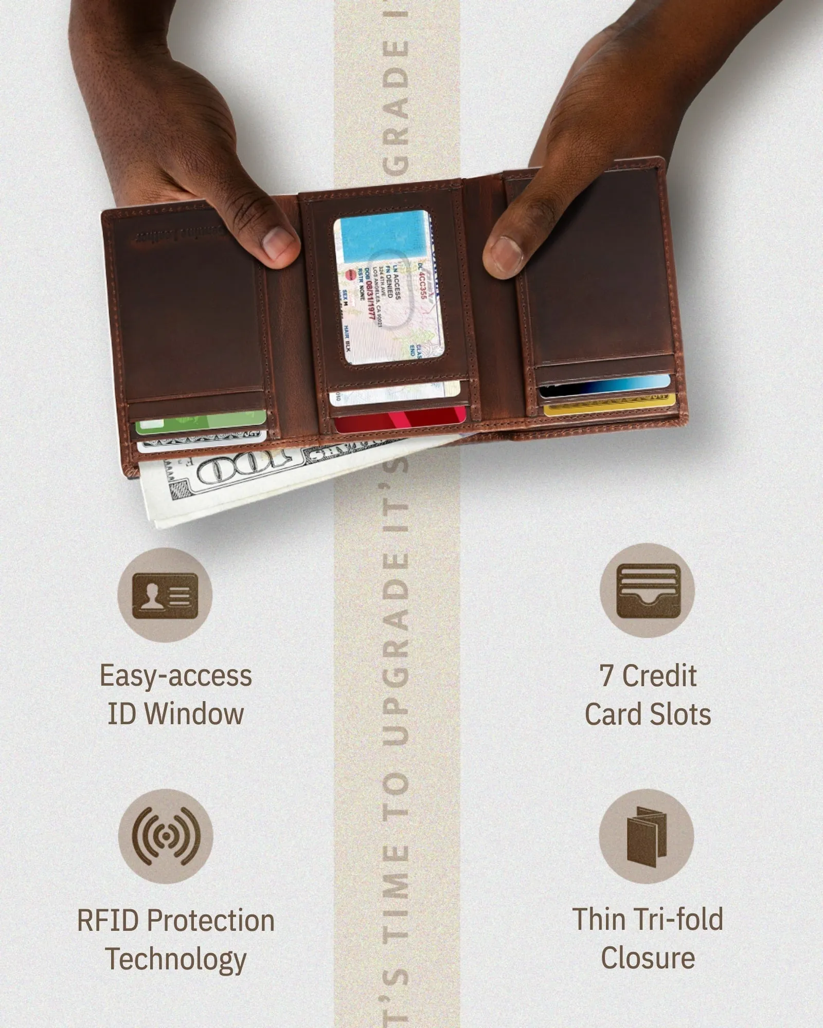 Trifold Wallet With ID Window - Image 18