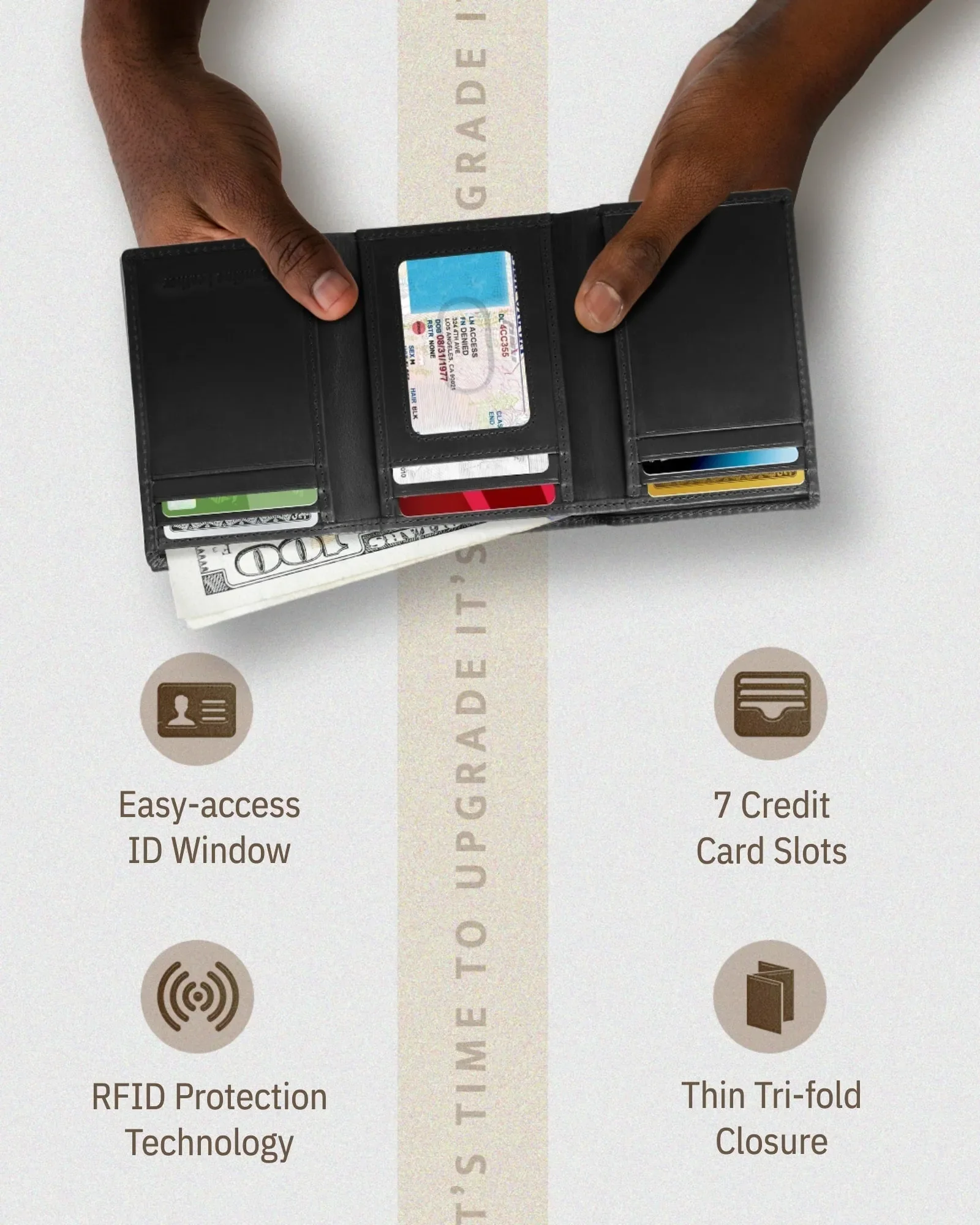 Trifold Wallet With ID Window - Image 24