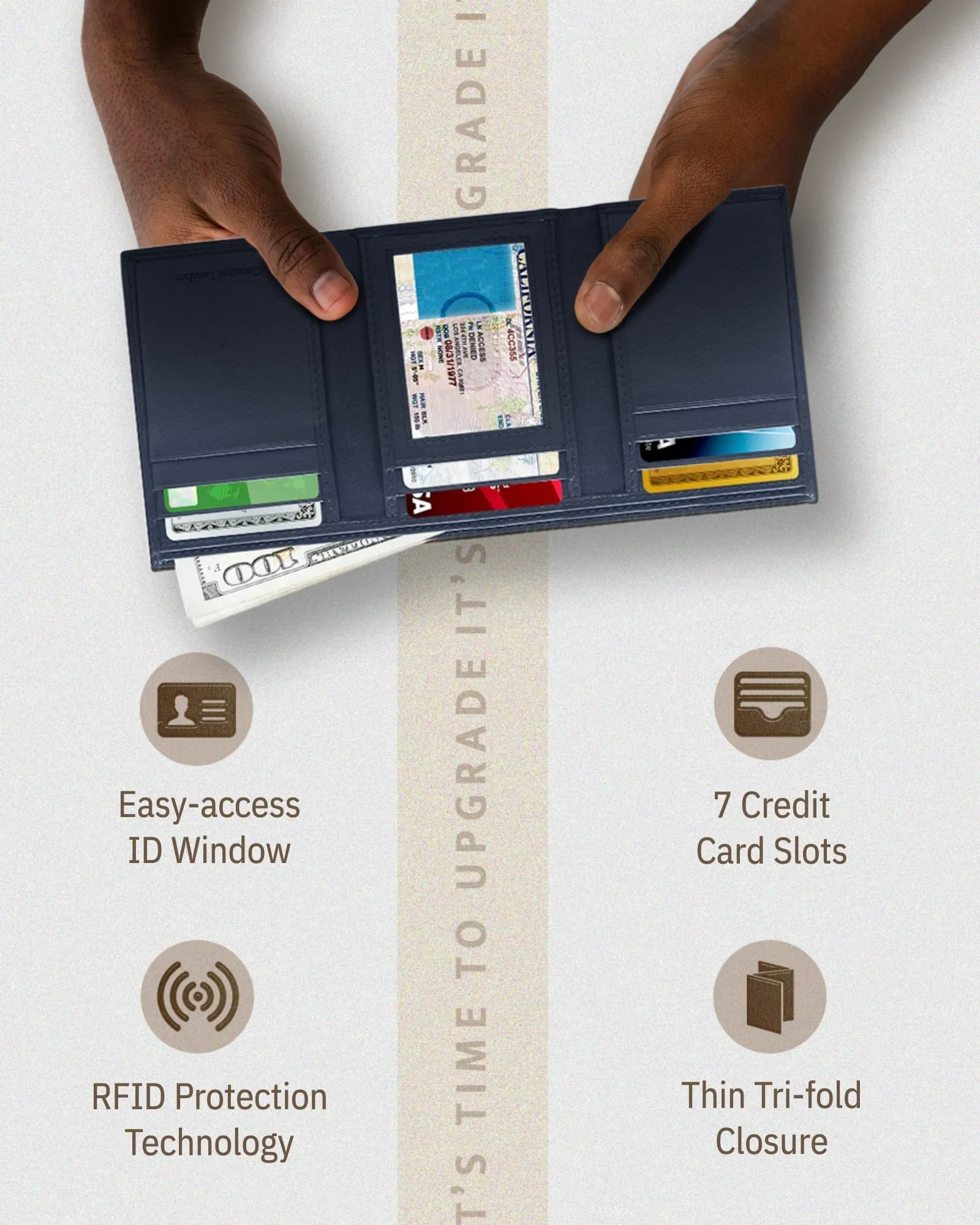 Trifold Wallet With ID Window - Image 40