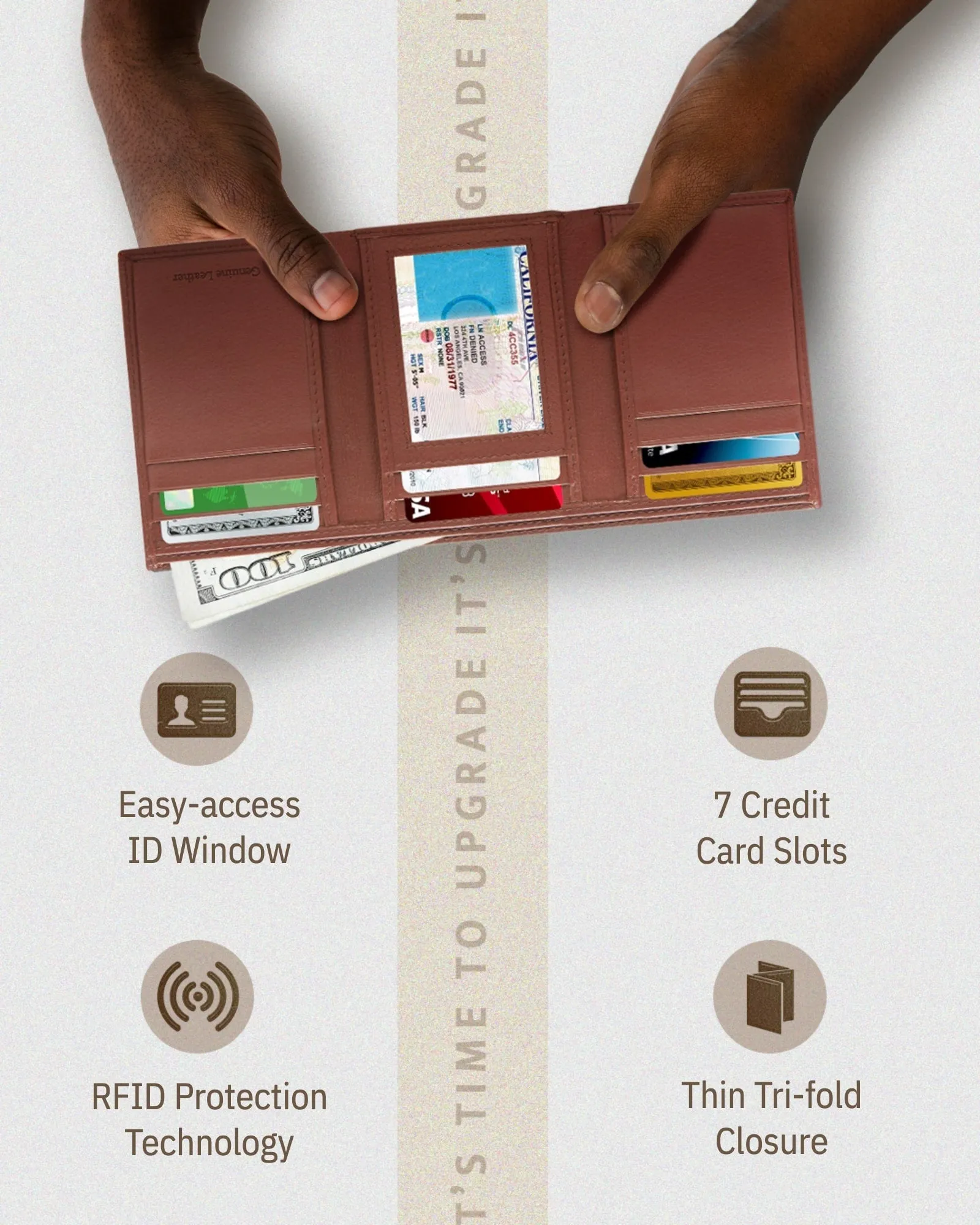 Trifold Wallet With ID Window - Image 45