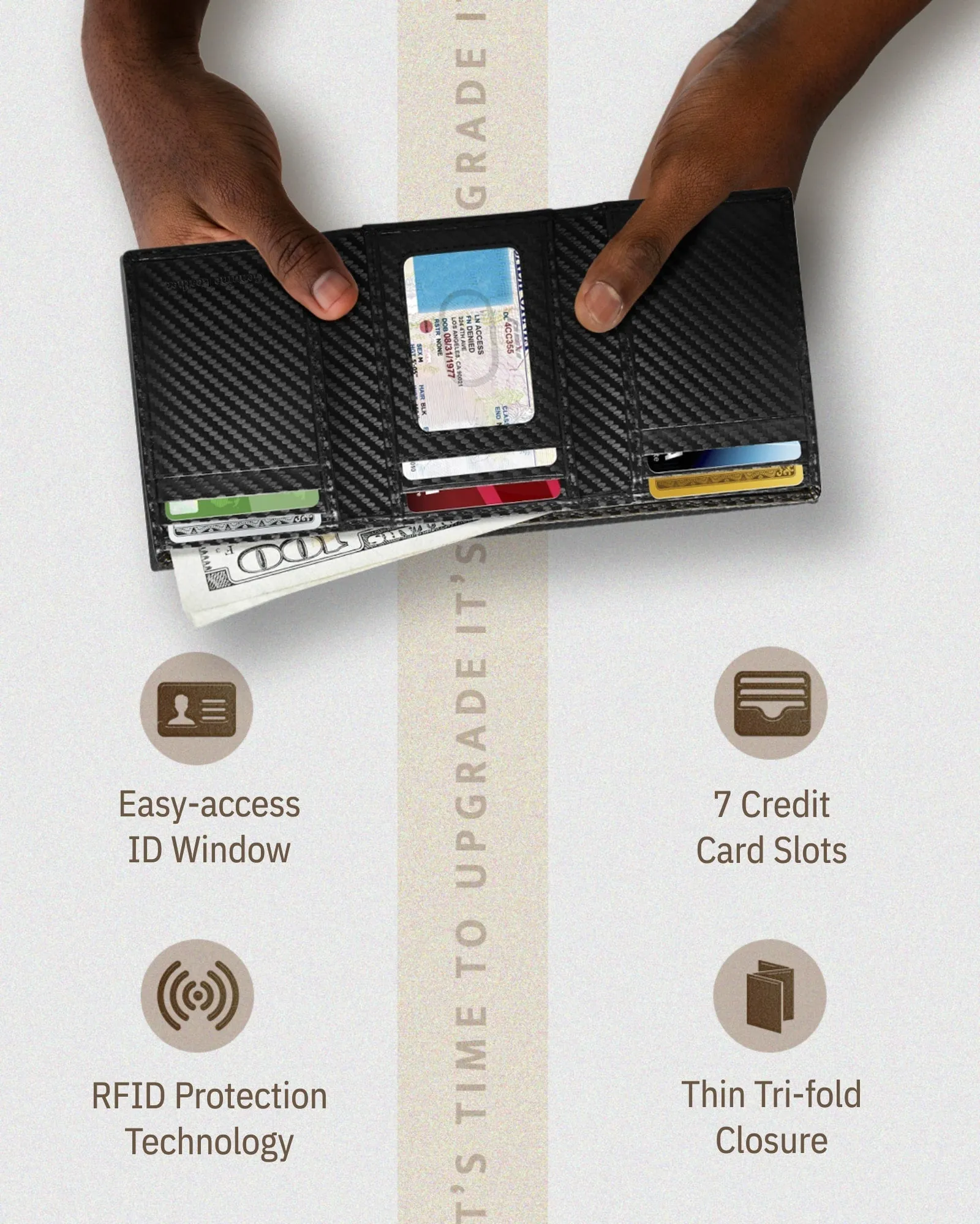 Trifold Wallet With ID Window - Image 8
