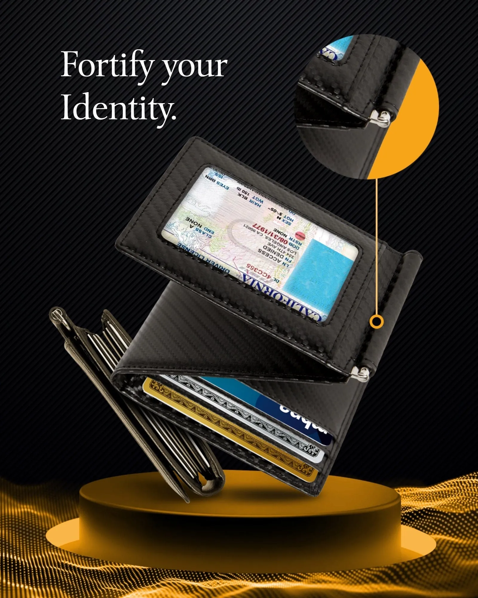 Trifold Wallet With Removable Money Clip - Image 10