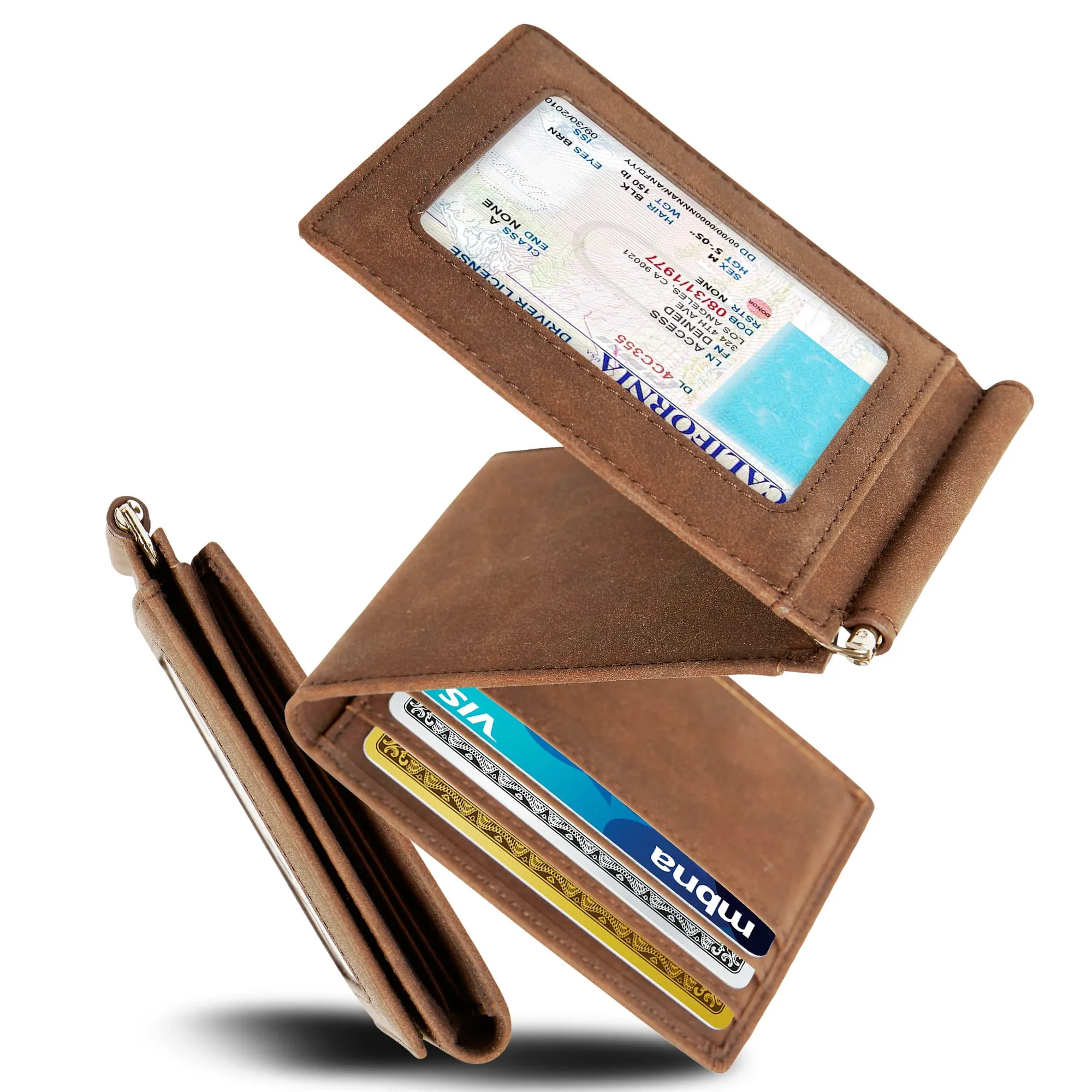 Trifold Wallet With Removable Money Clip - Image 13