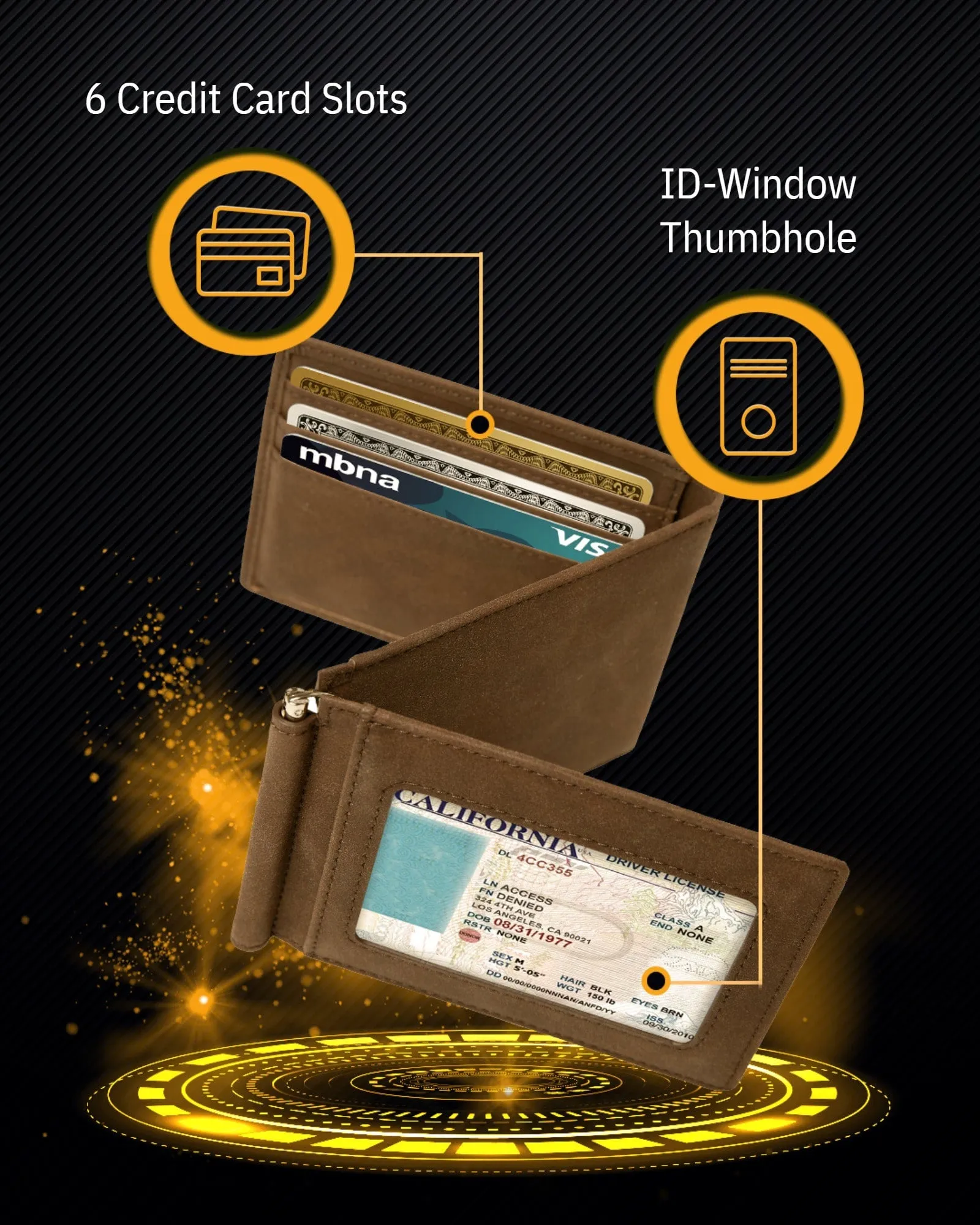 Trifold Wallet With Removable Money Clip - Image 15