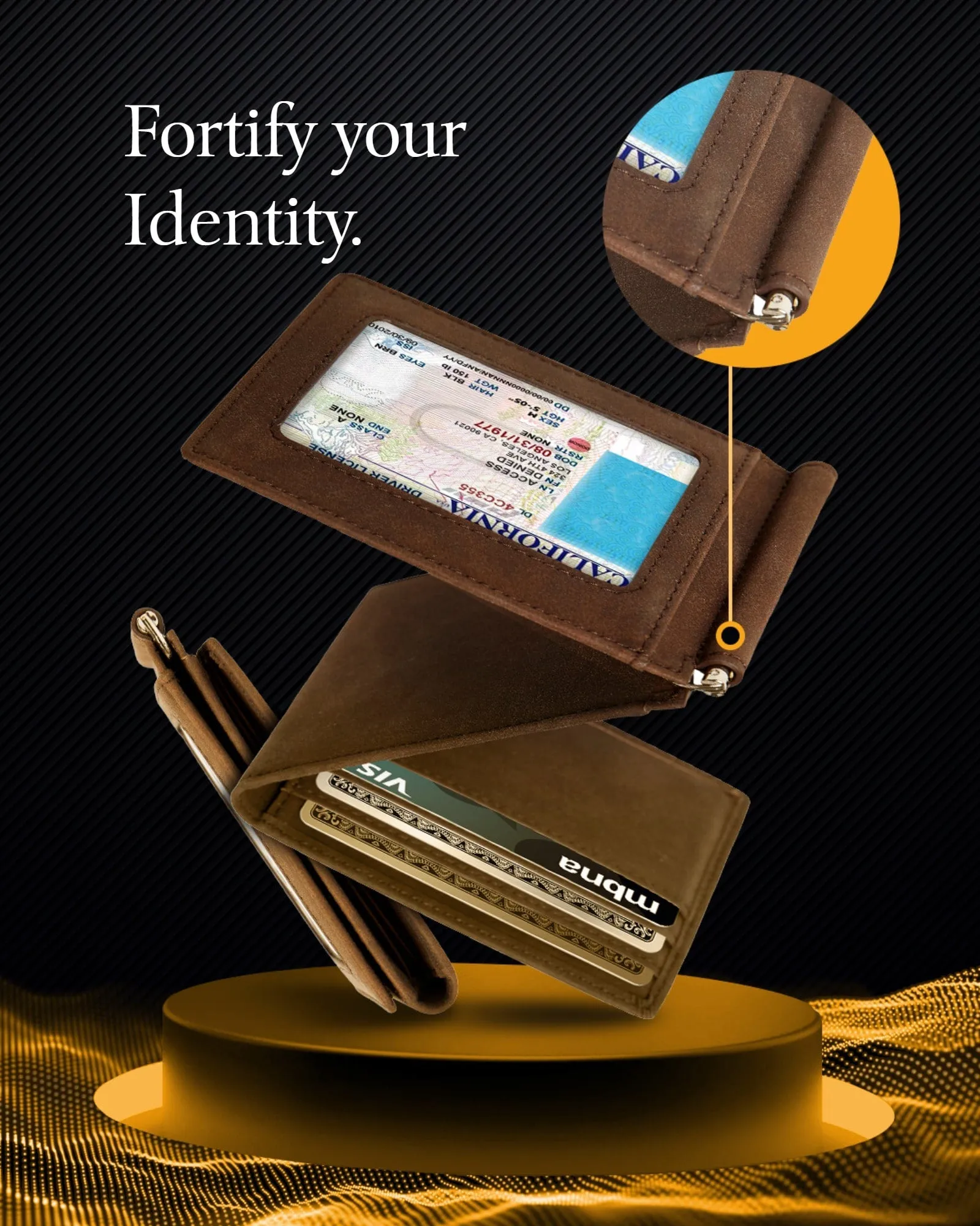 Trifold Wallet With Removable Money Clip - Image 16
