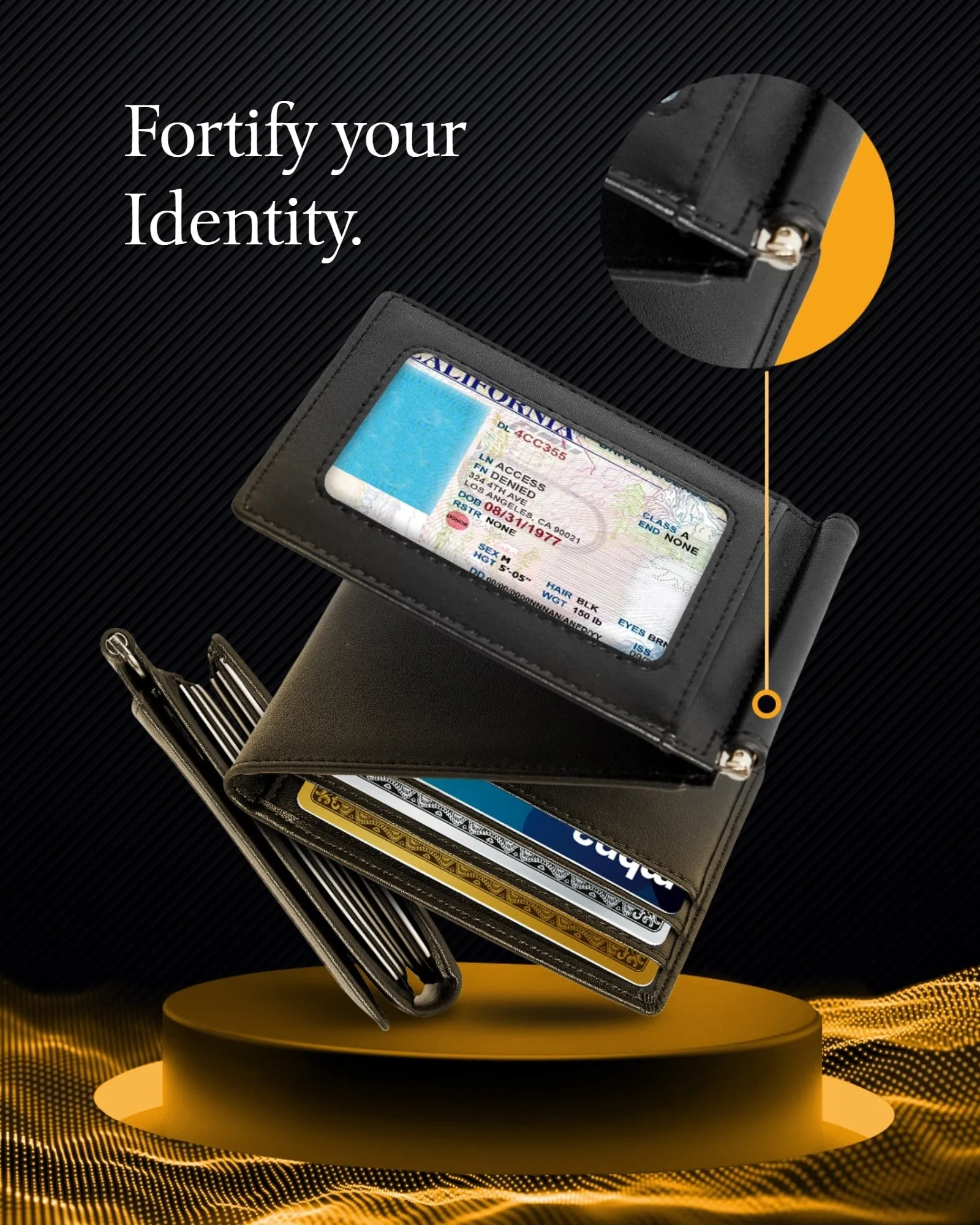 Trifold Wallet With Removable Money Clip - Image 4