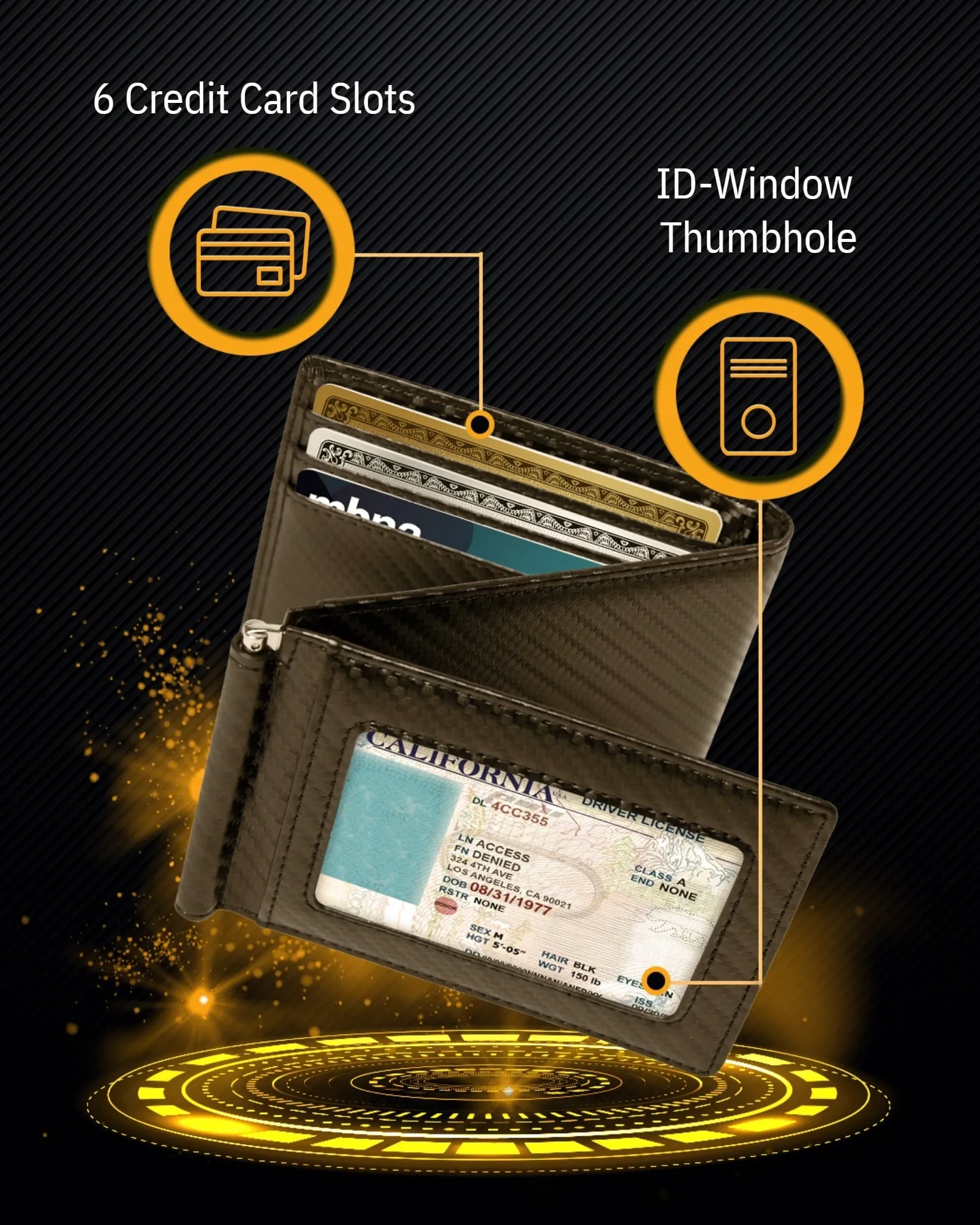 Trifold Wallet With Removable Money Clip - Image 9