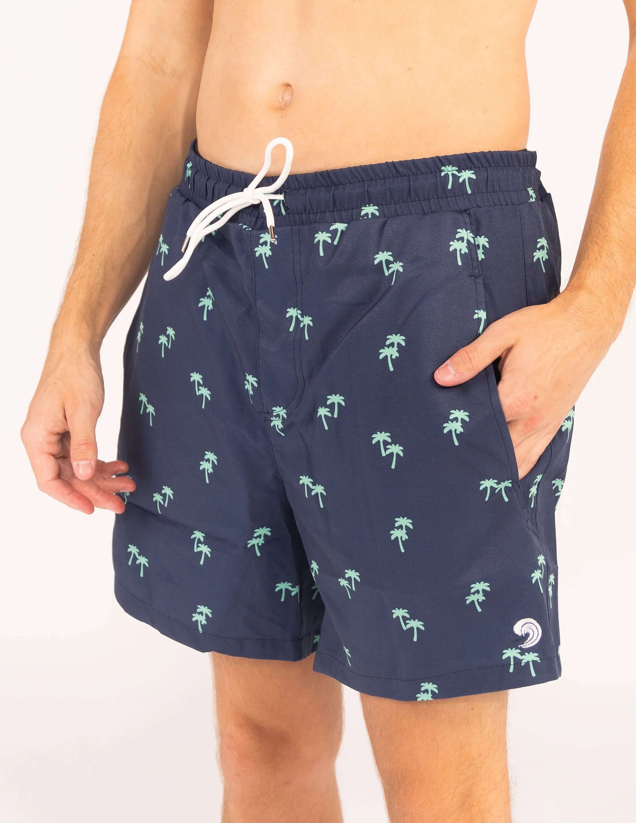 Tropical Trees - Waterproof Pocket Swim Shorts - Athletic Liner - Image 3