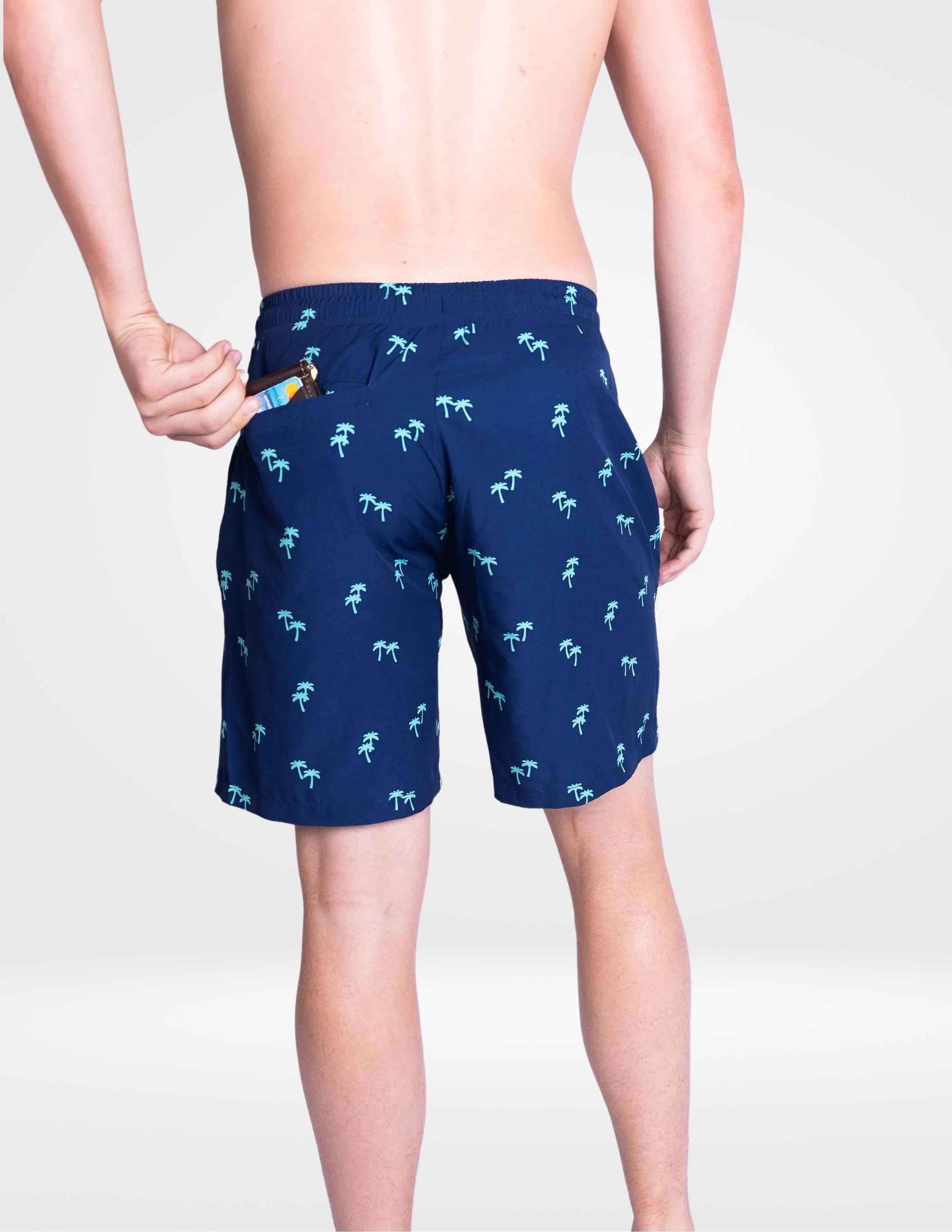 Tropical Trees - Waterproof Swim Shorts With A Waterproof Pocket - Image 4