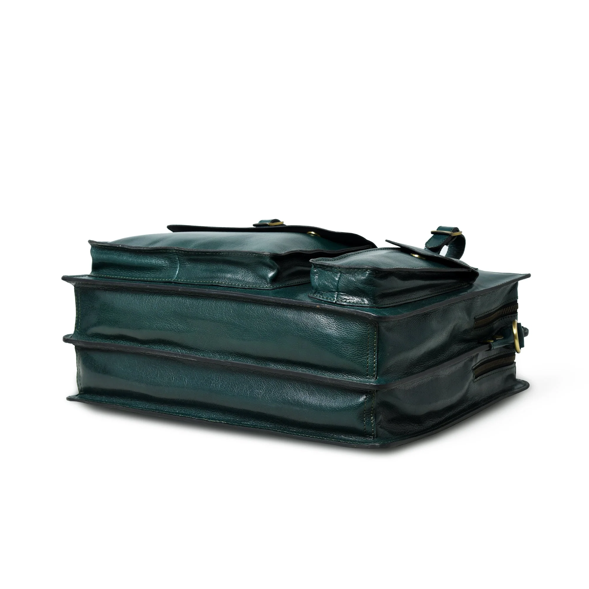 Tuscany Italian Leather Briefcase, Green - Image 12