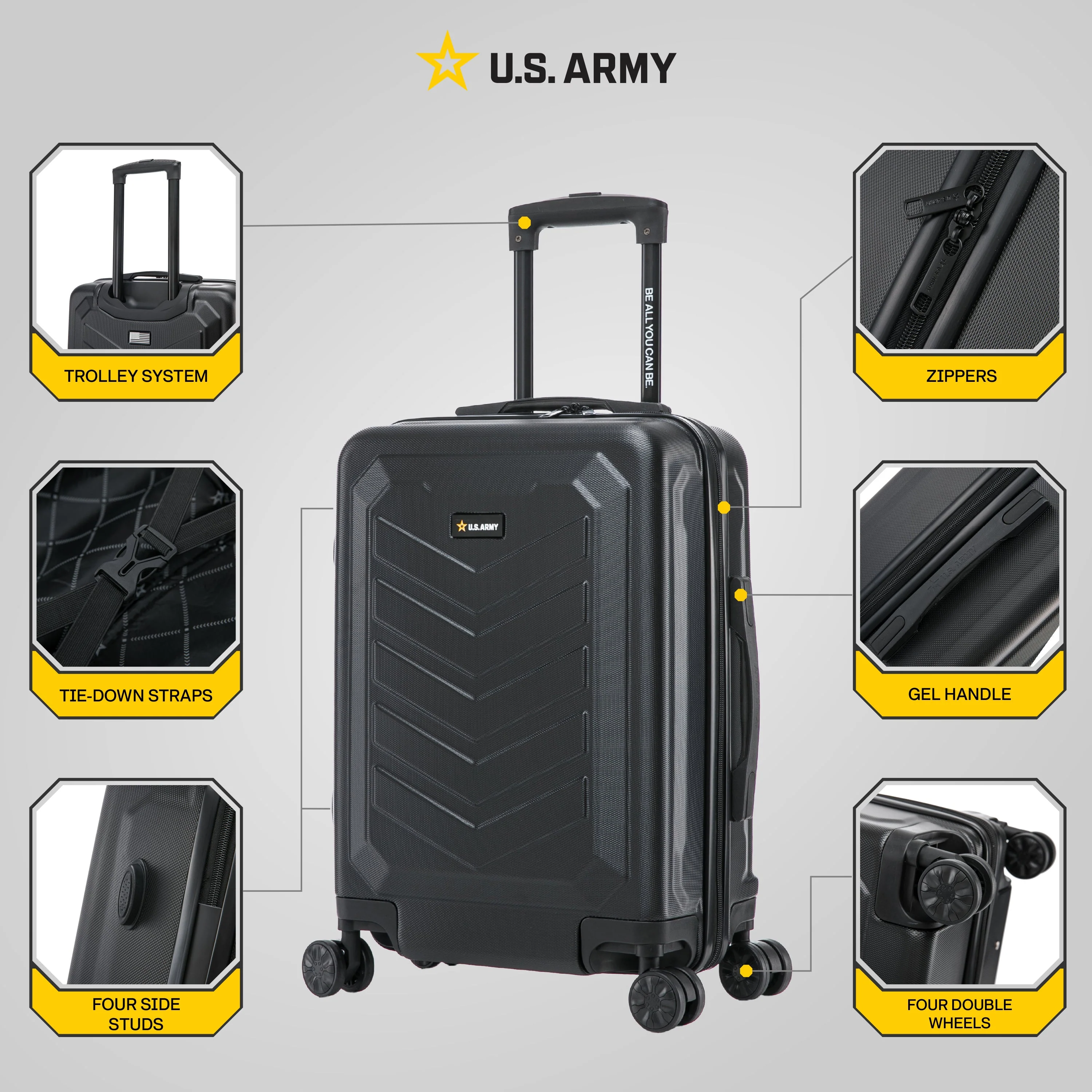 U.S. ARMY FOX 20" Carry-On Suitcase - Image 12