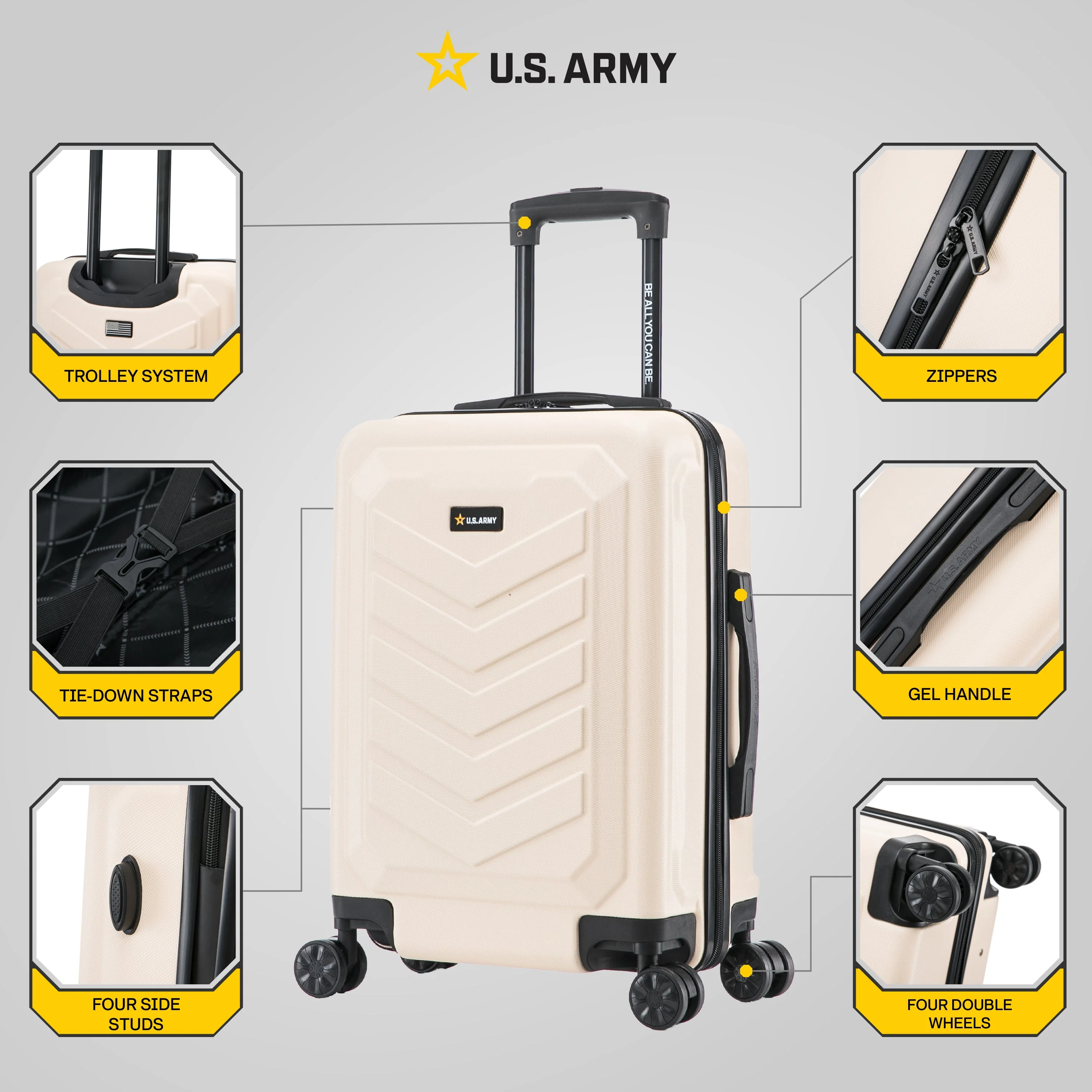 U.S. ARMY FOX 20" Carry-On Suitcase - Image 36