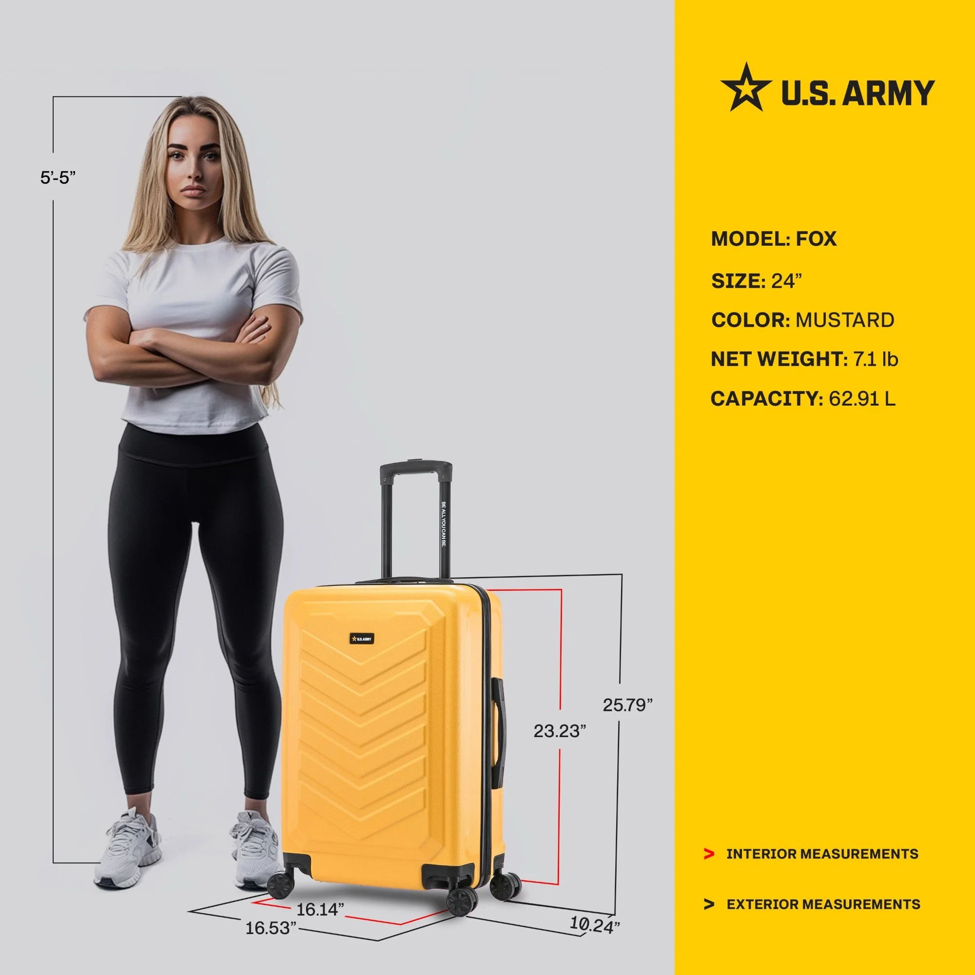 U.S. ARMY FOX 24" Medium Suitcase - Image 22
