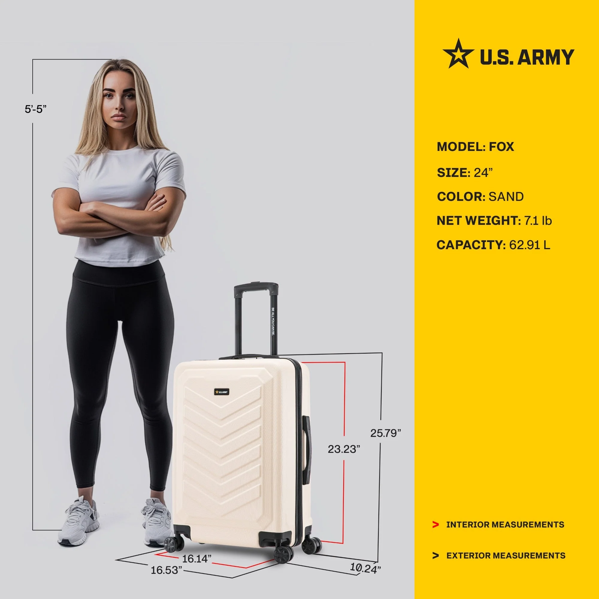 U.S. ARMY FOX 24" Medium Suitcase - Image 31