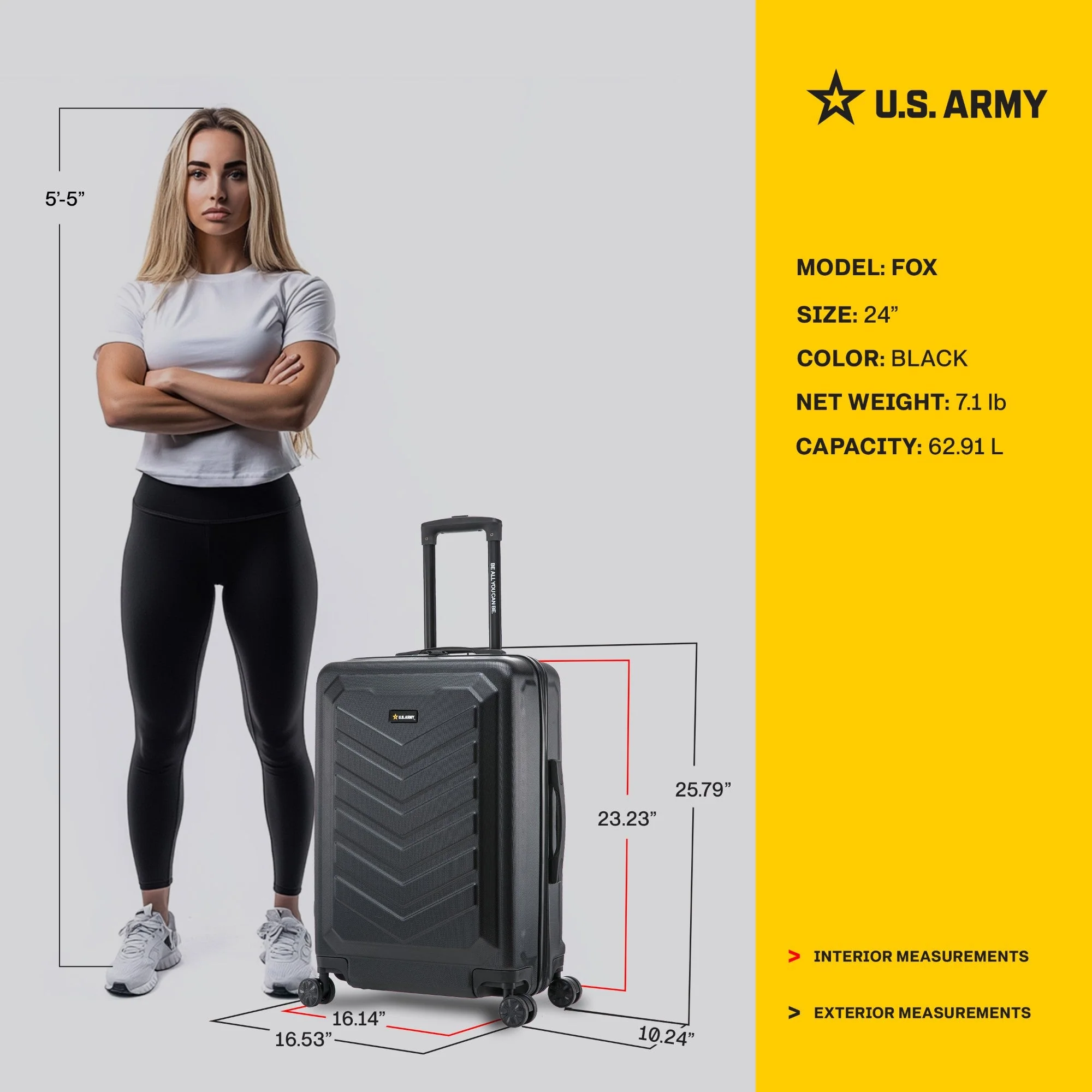 U.S. ARMY FOX 24" Medium Suitcase - Image 40