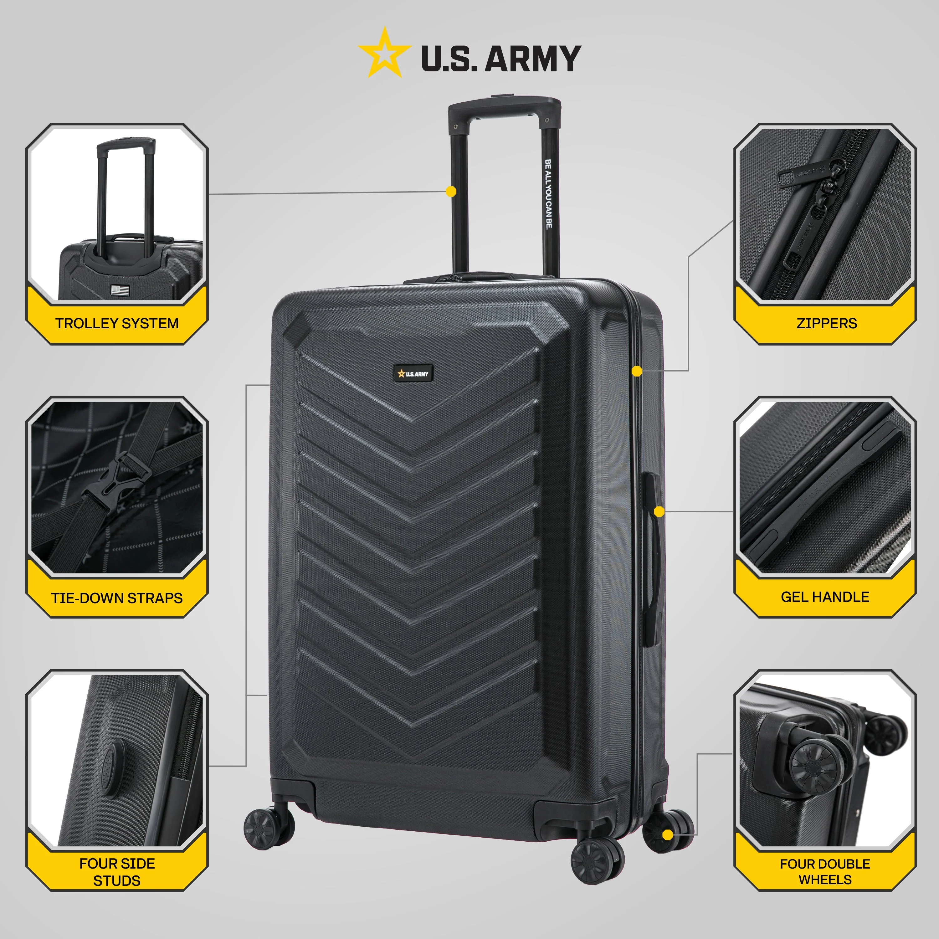 U.S. ARMY FOX 28" Large Suitcase - Image 3
