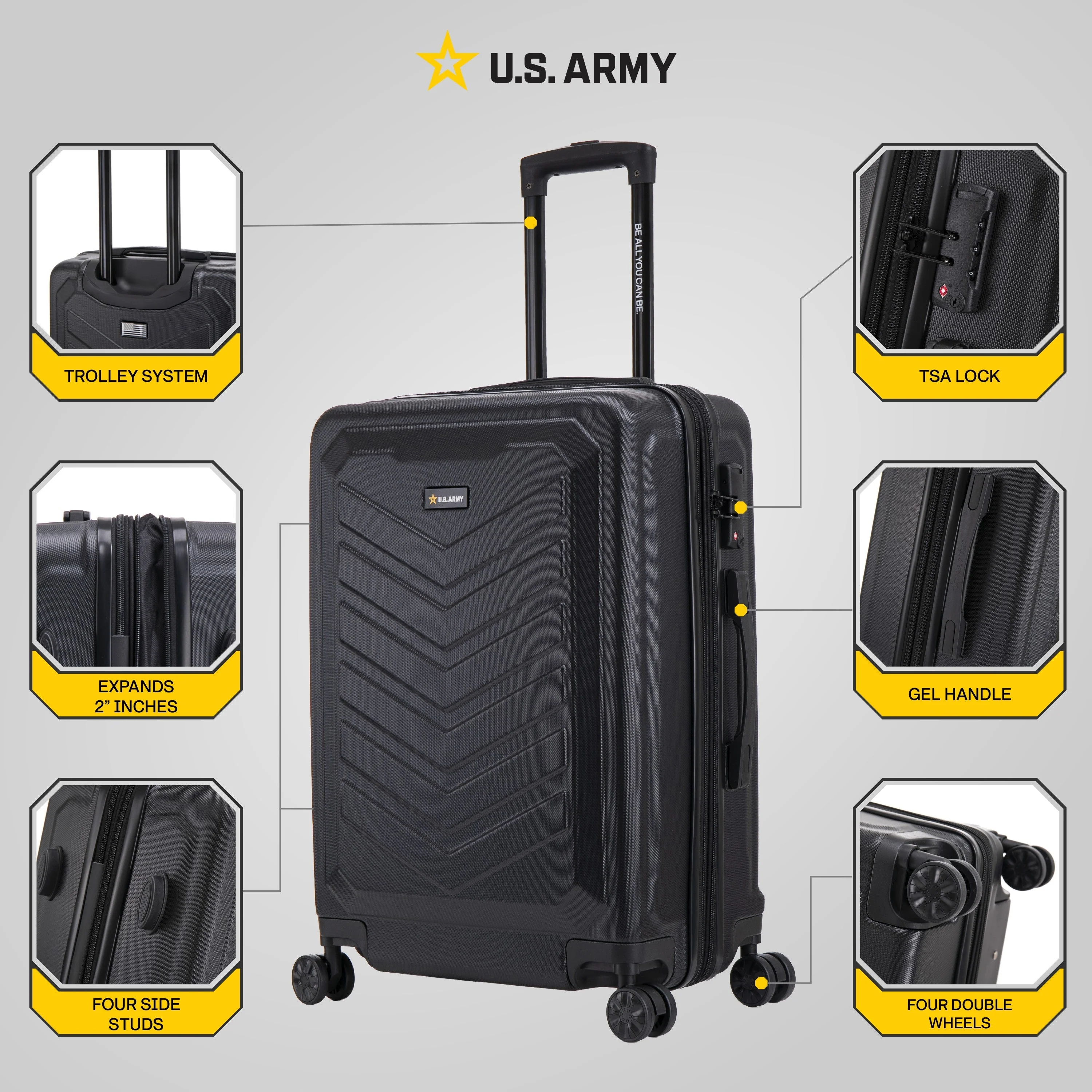 U.S. ARMY FOX PRO 24" Expandable Medium Suitcase with TSA Lock - Image 12