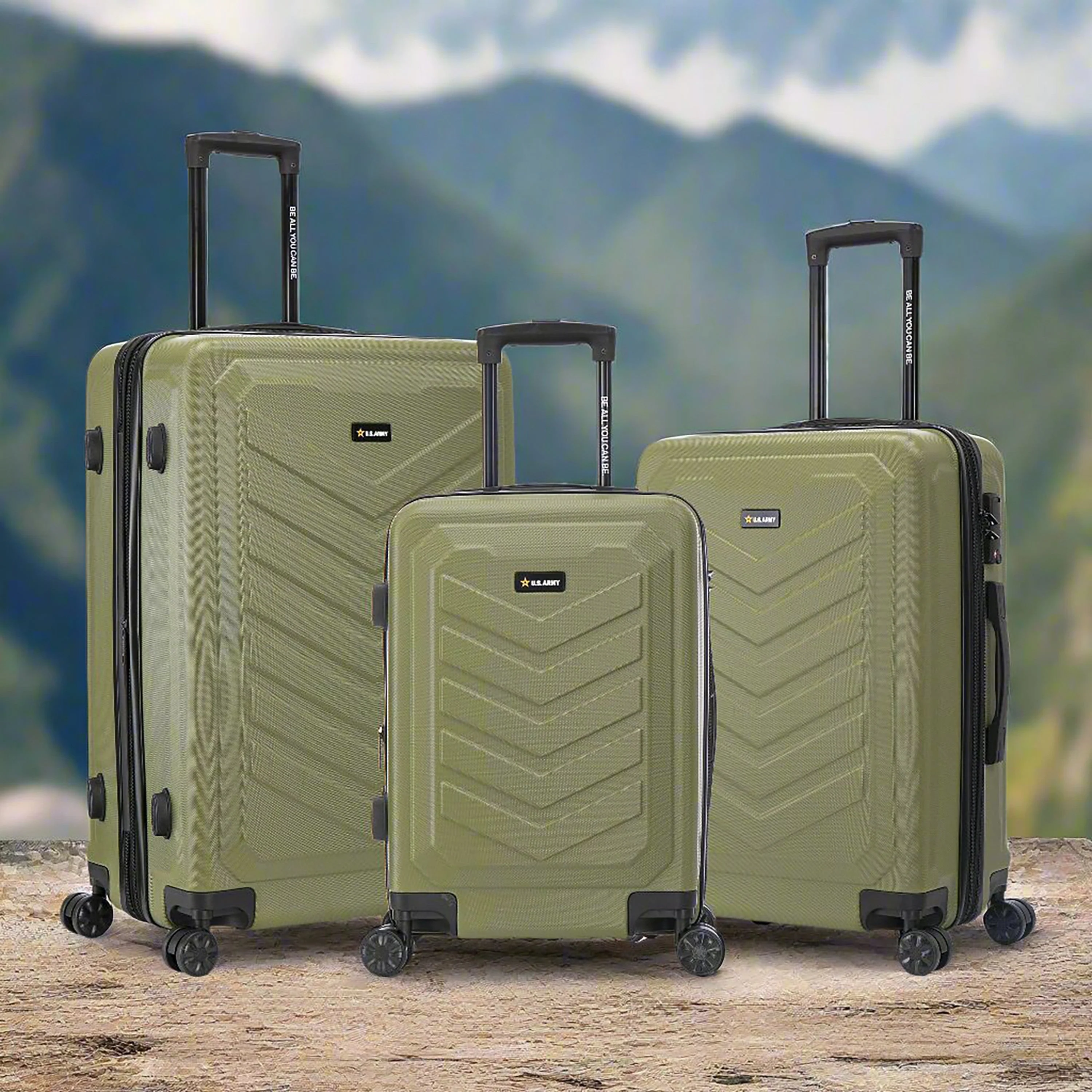 U.S. Army FOX PRO 3-Piece Luggage Set 20"/24"/28" Expandable Suitcases with TSA Lock - Image 13
