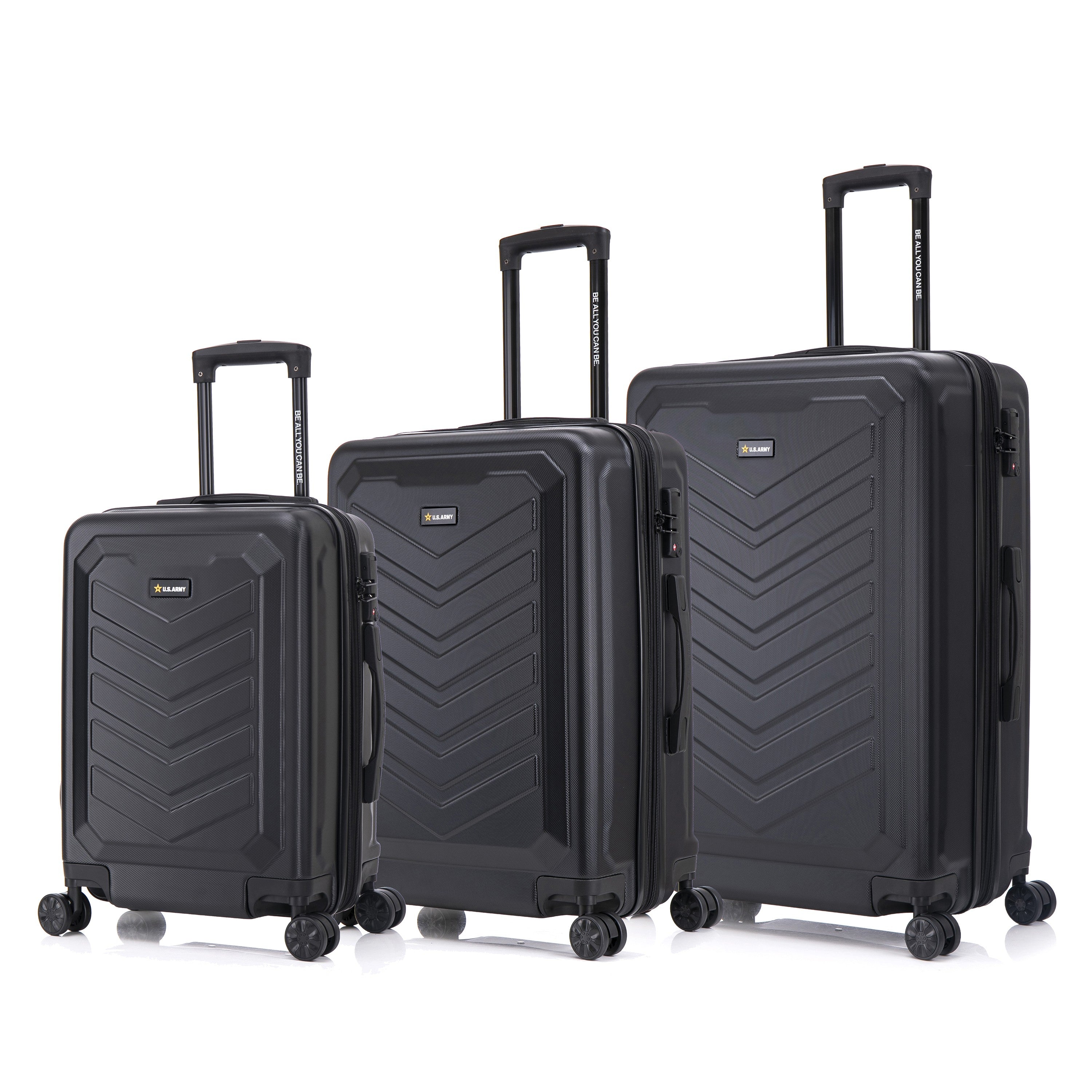 U.S. Army FOX PRO 3-Piece Luggage Set 20"/24"/28" Expandable Suitcases with TSA Lock - Image 19