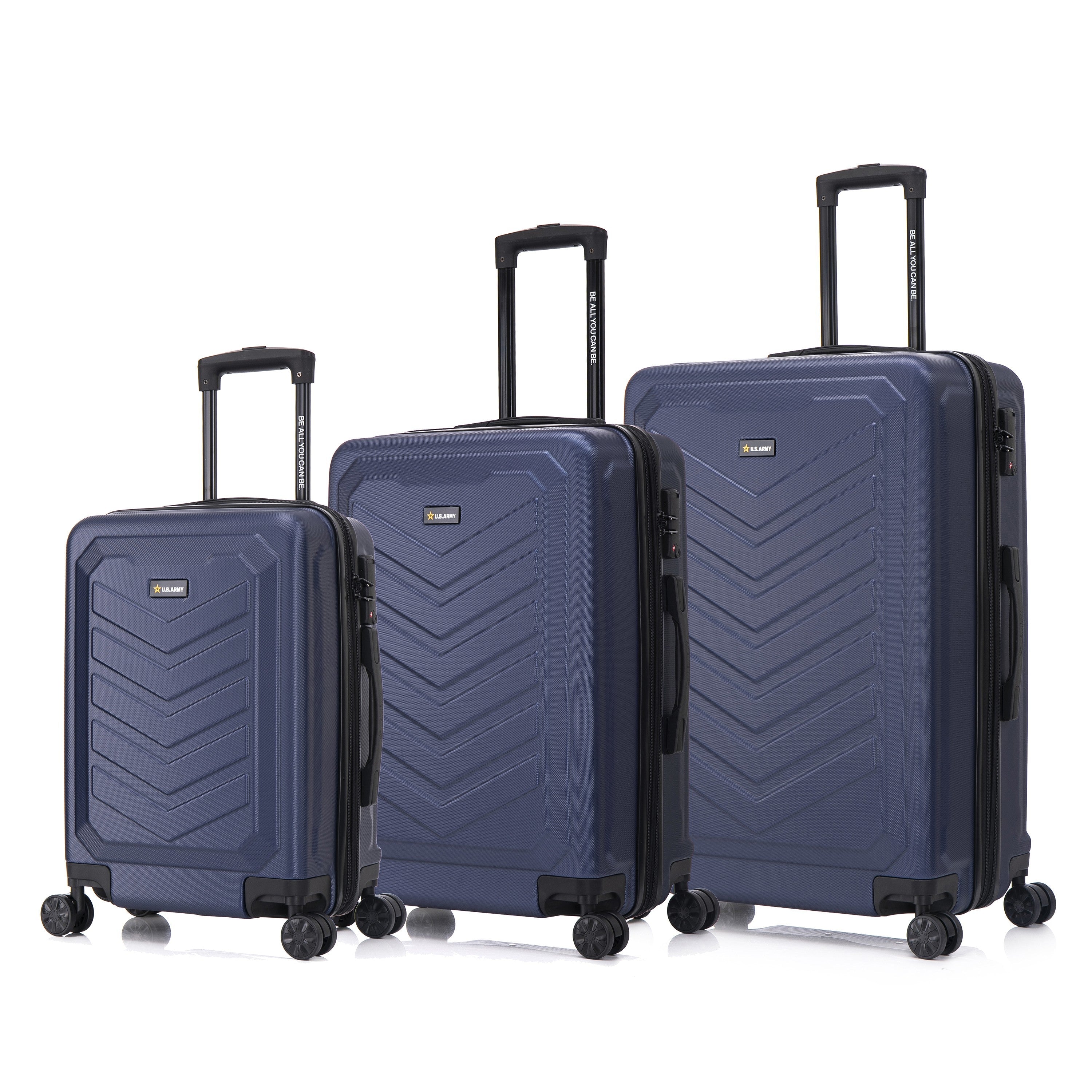 U.S. Army FOX PRO 3-Piece Luggage Set 20"/24"/28" Expandable Suitcases with TSA Lock - Image 2