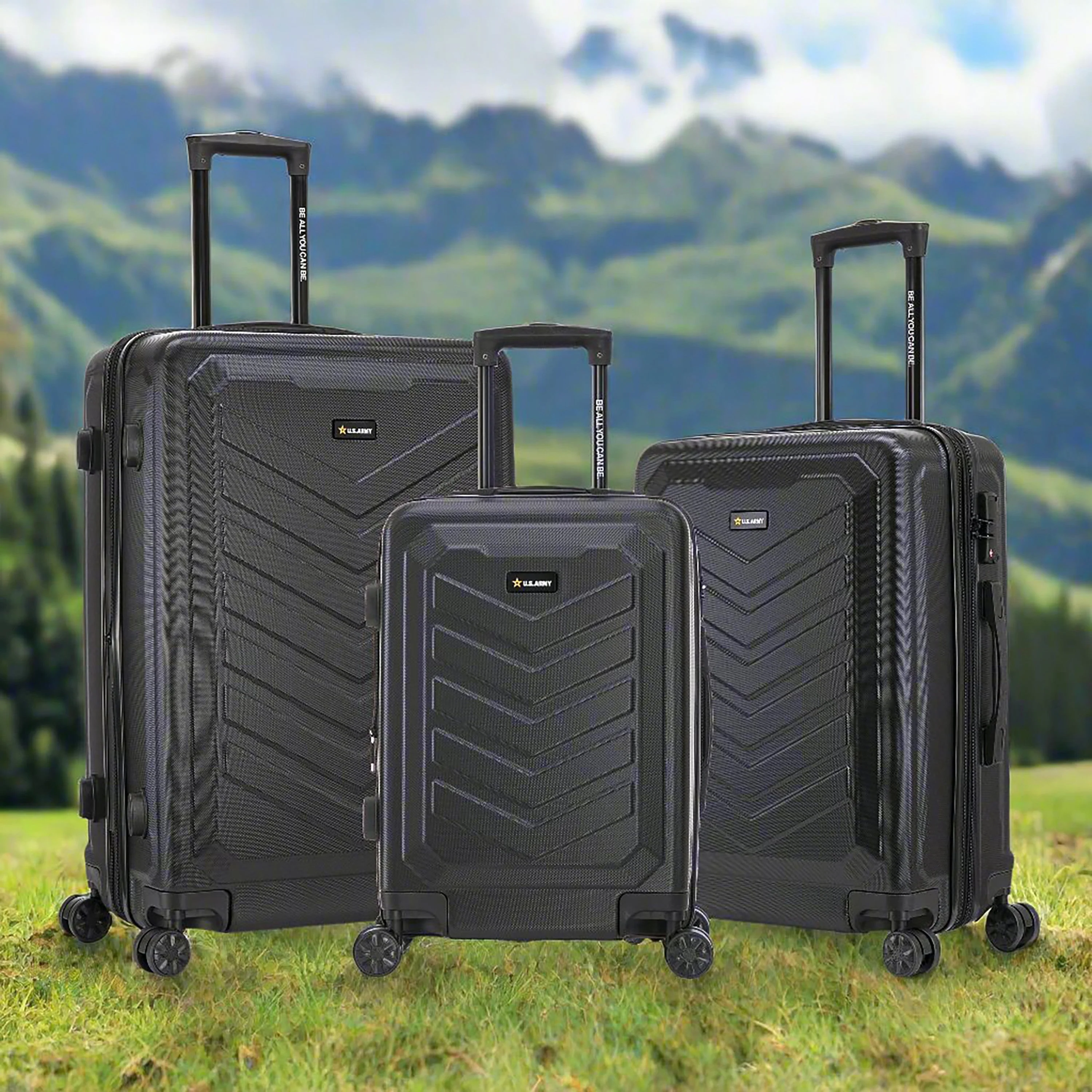 U.S. Army FOX PRO 3-Piece Luggage Set 20"/24"/28" Expandable Suitcases with TSA Lock - Image 22