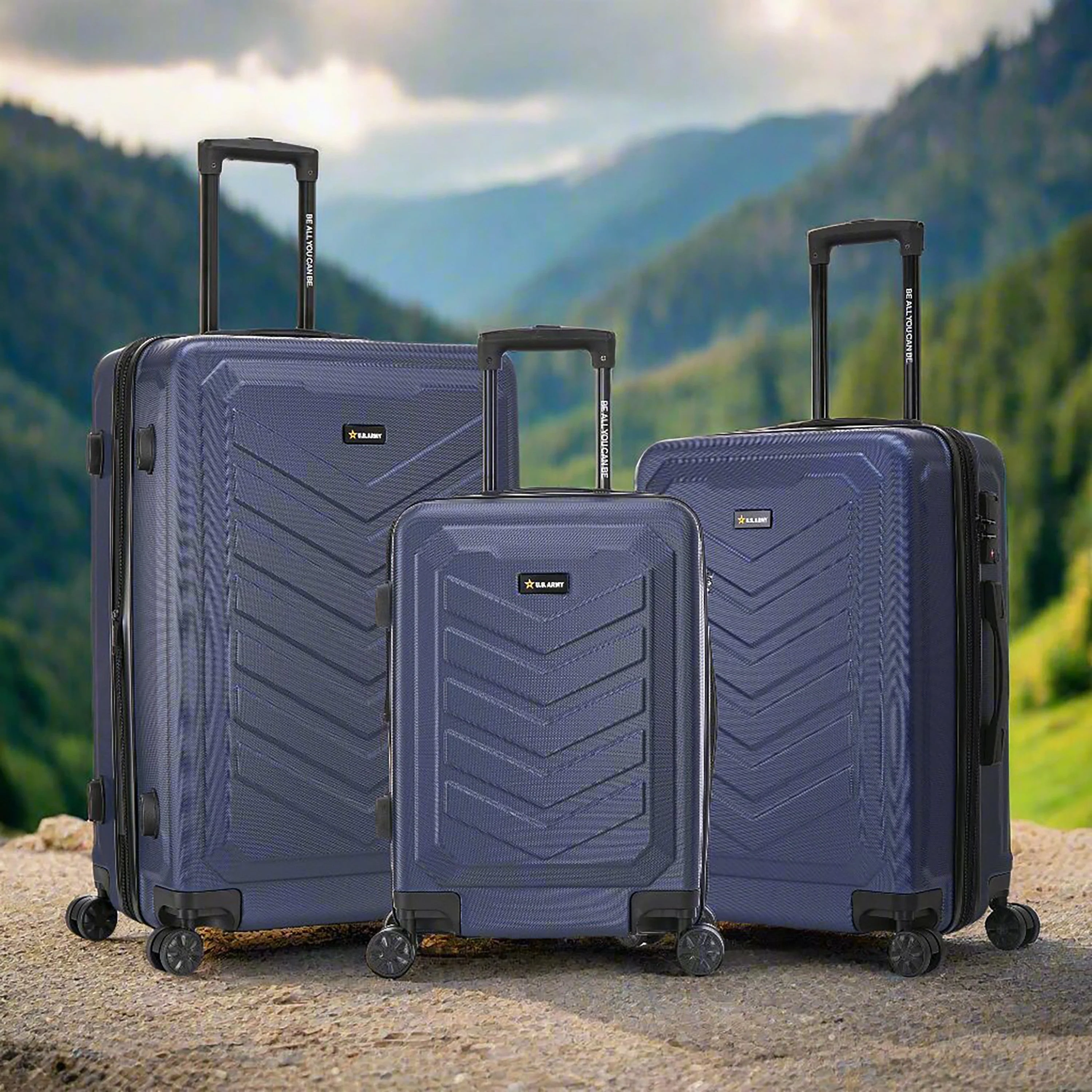 U.S. Army FOX PRO 3-Piece Luggage Set 20"/24"/28" Expandable Suitcases with TSA Lock - Image 5