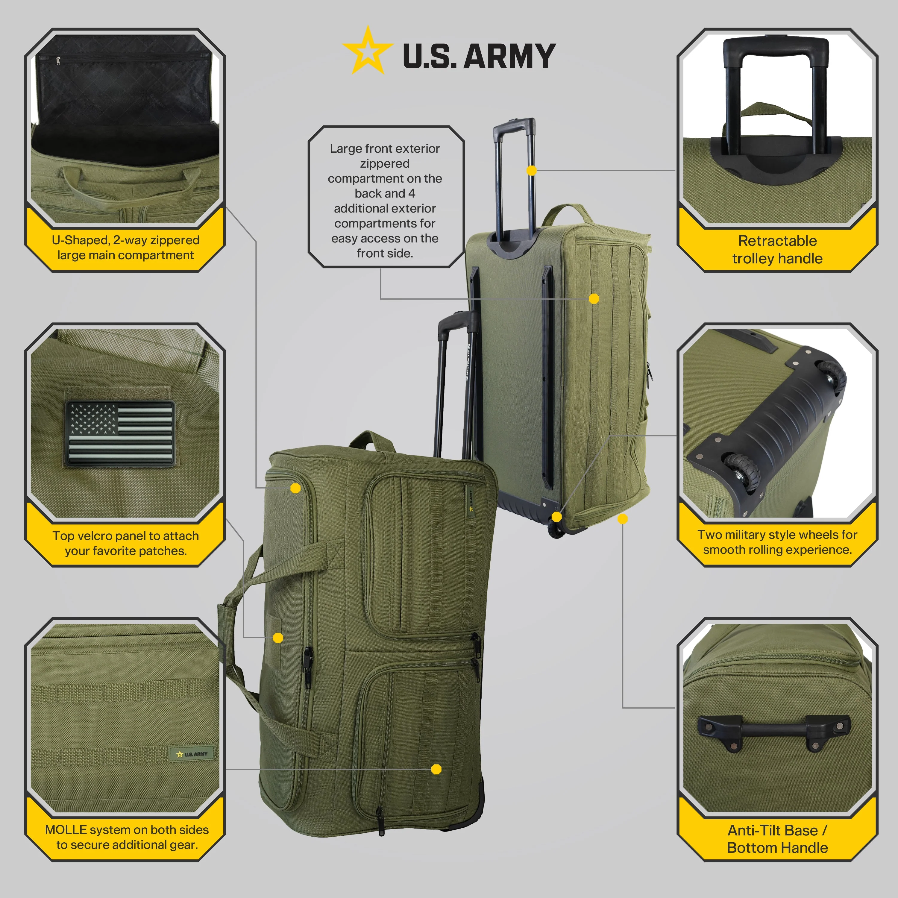 U.S. Army ROMEO 31-inch Tactical Rolling Duffel - Image 12