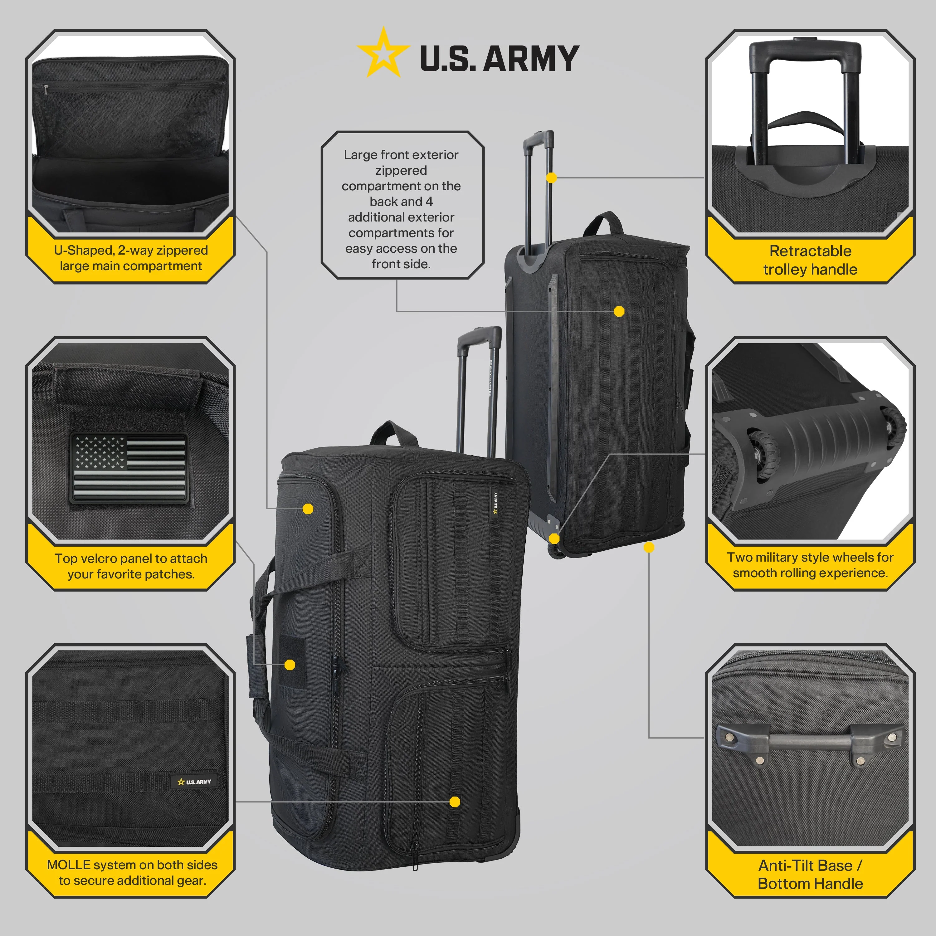 U.S. Army ROMEO 31-inch Tactical Rolling Duffel - Image 3