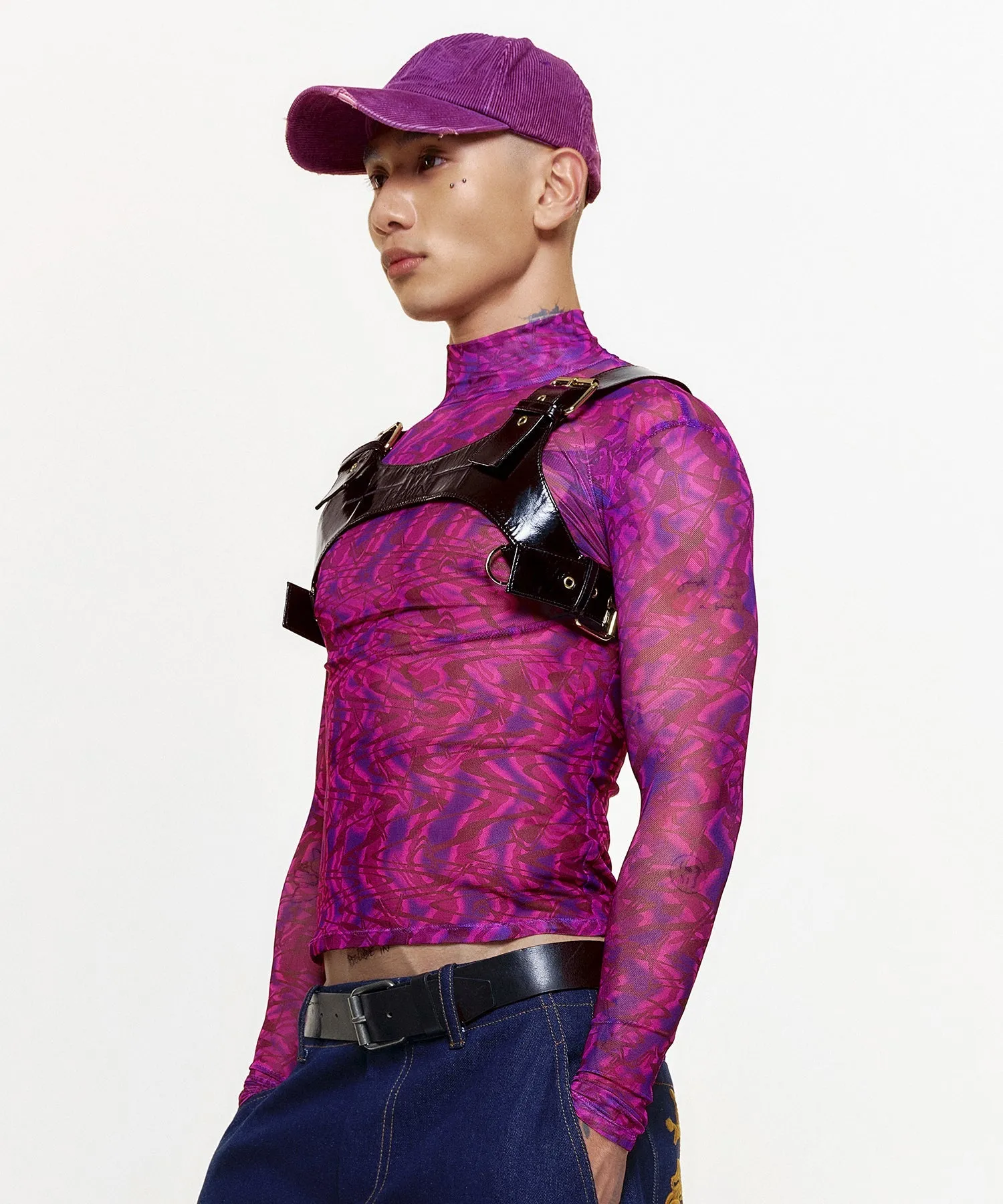 Unisex Psychedelic Mesh Shirt - Image 5
