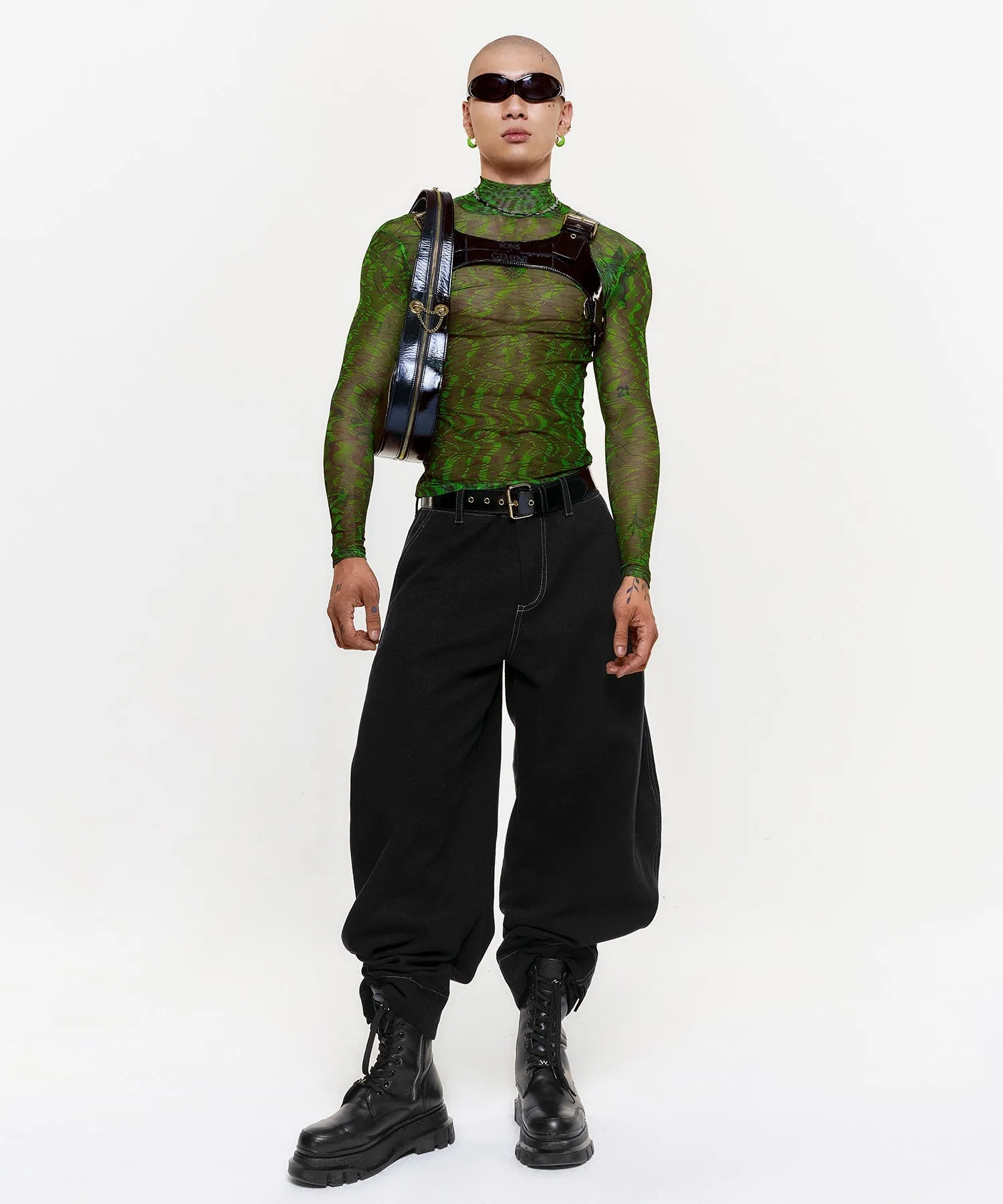 Unisex Psychedelic Mesh Shirt - Image 6