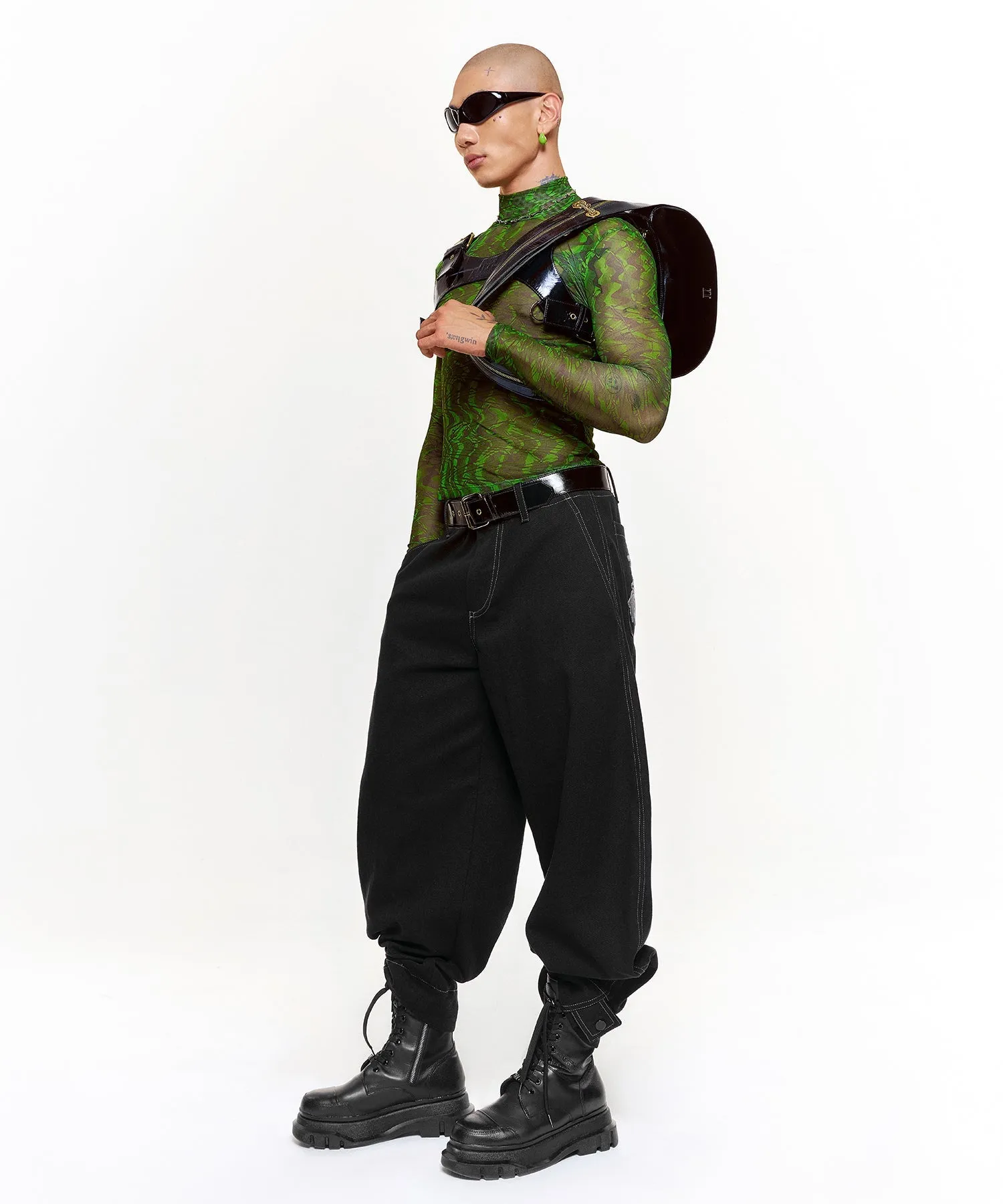 Unisex Psychedelic Mesh Shirt - Image 8