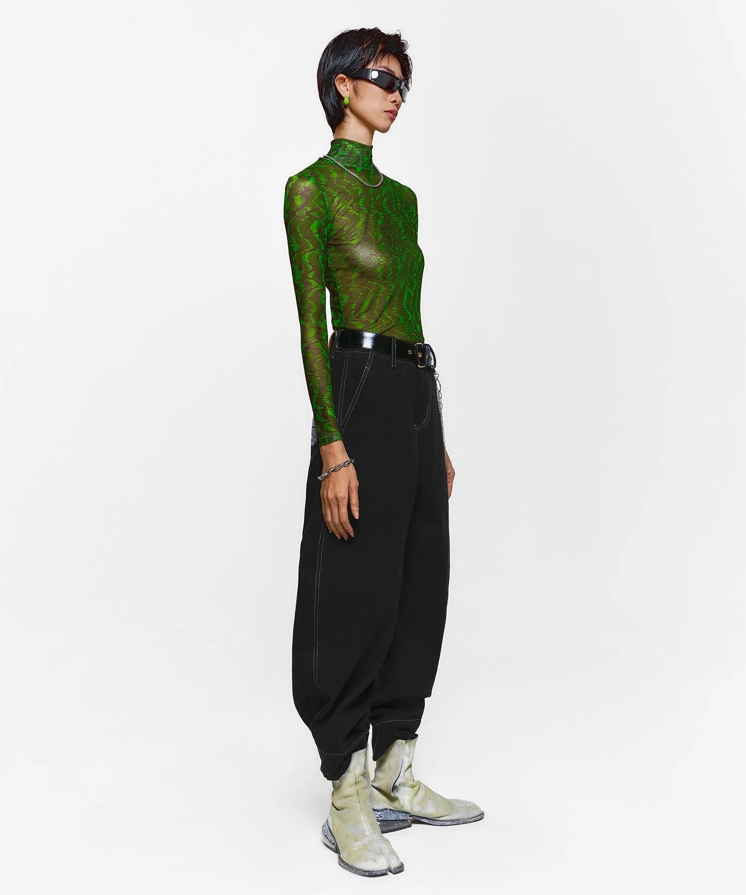 Unisex Psychedelic Mesh Shirt - Image 9