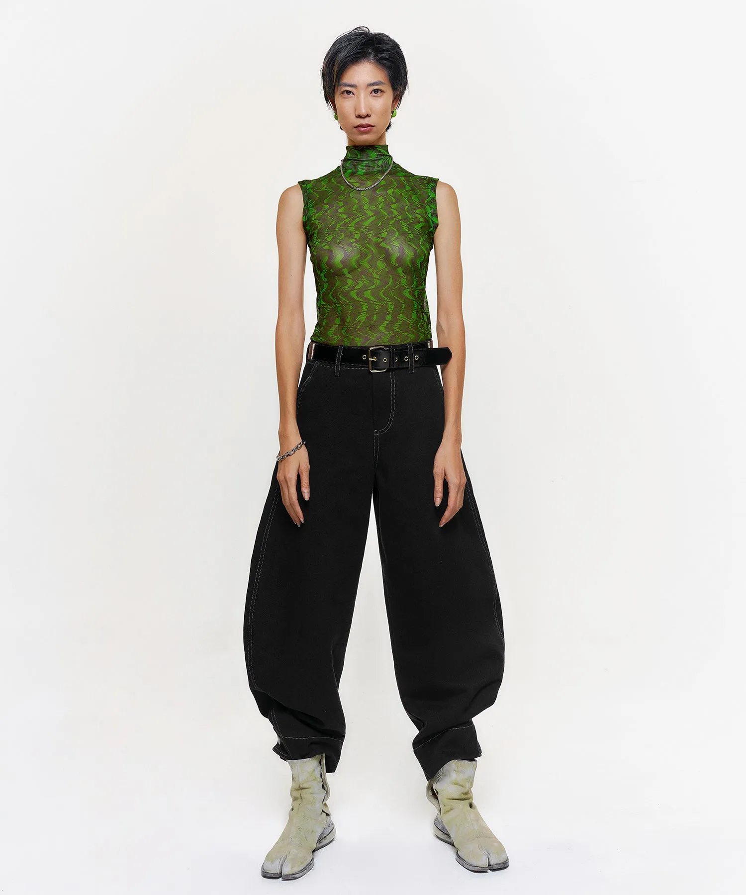 Unisex Sleeveless Psychedelic Mesh Shirt - Image 7