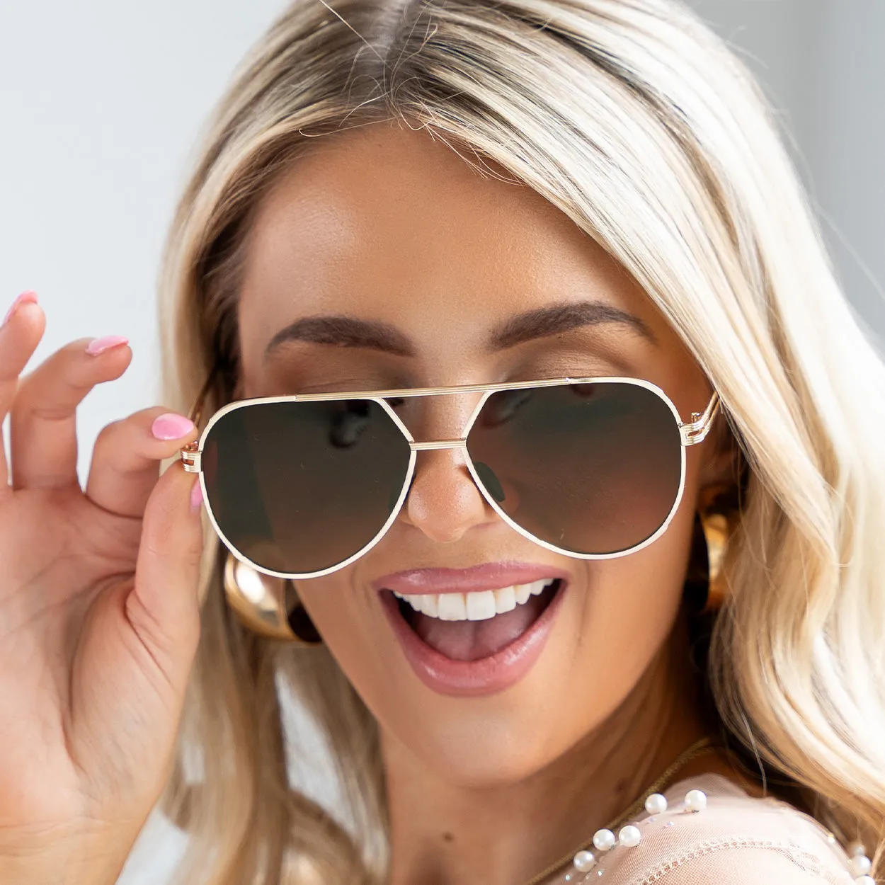 Untangled X Emily - Tangle Free - Brown Aviator Sunglasses - Image 2