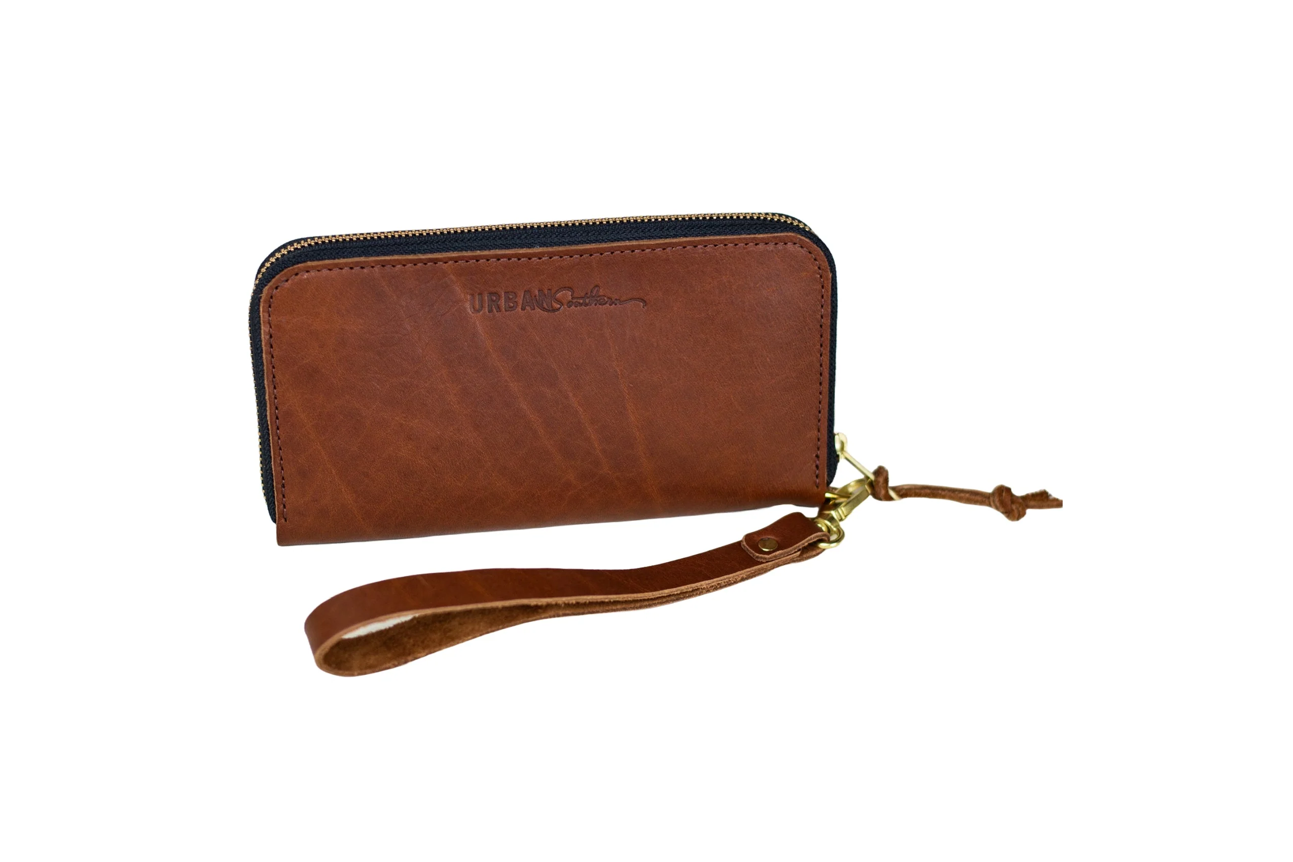 Urban Zipper Wallet – Full-Grain Leather Organizer with Wristlet - Image 2