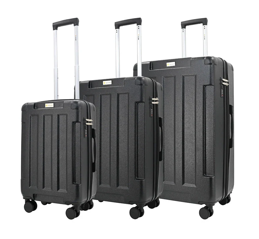 Hawk Expandable 3-Piece Hardside Spinner Luggage Set - 20" 24" 28" with Combination Lock
