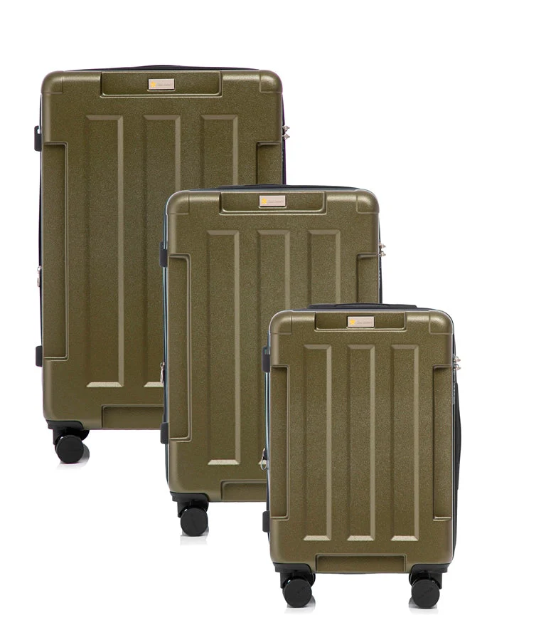 Hawk Expandable 3-Piece Hardside Spinner Luggage Set - 20" 24" 28" with Combination Lock - Image 33